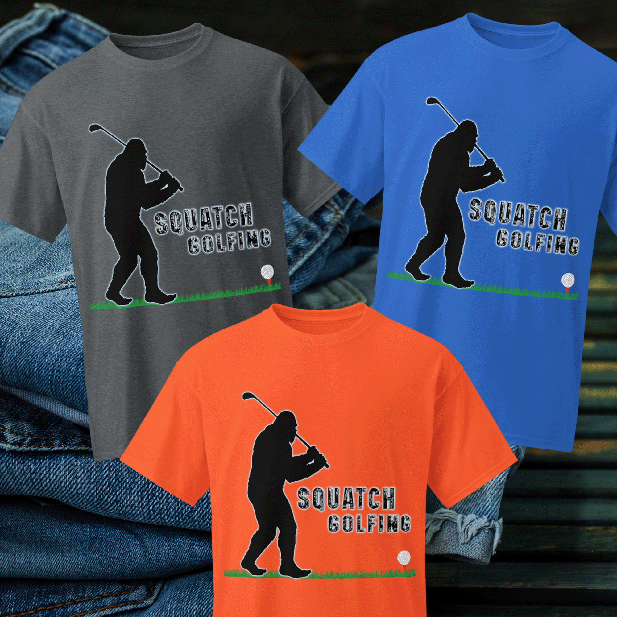 Sasquatch Golfing DryBlend® Sports Moisture-Wicking T-Shirt