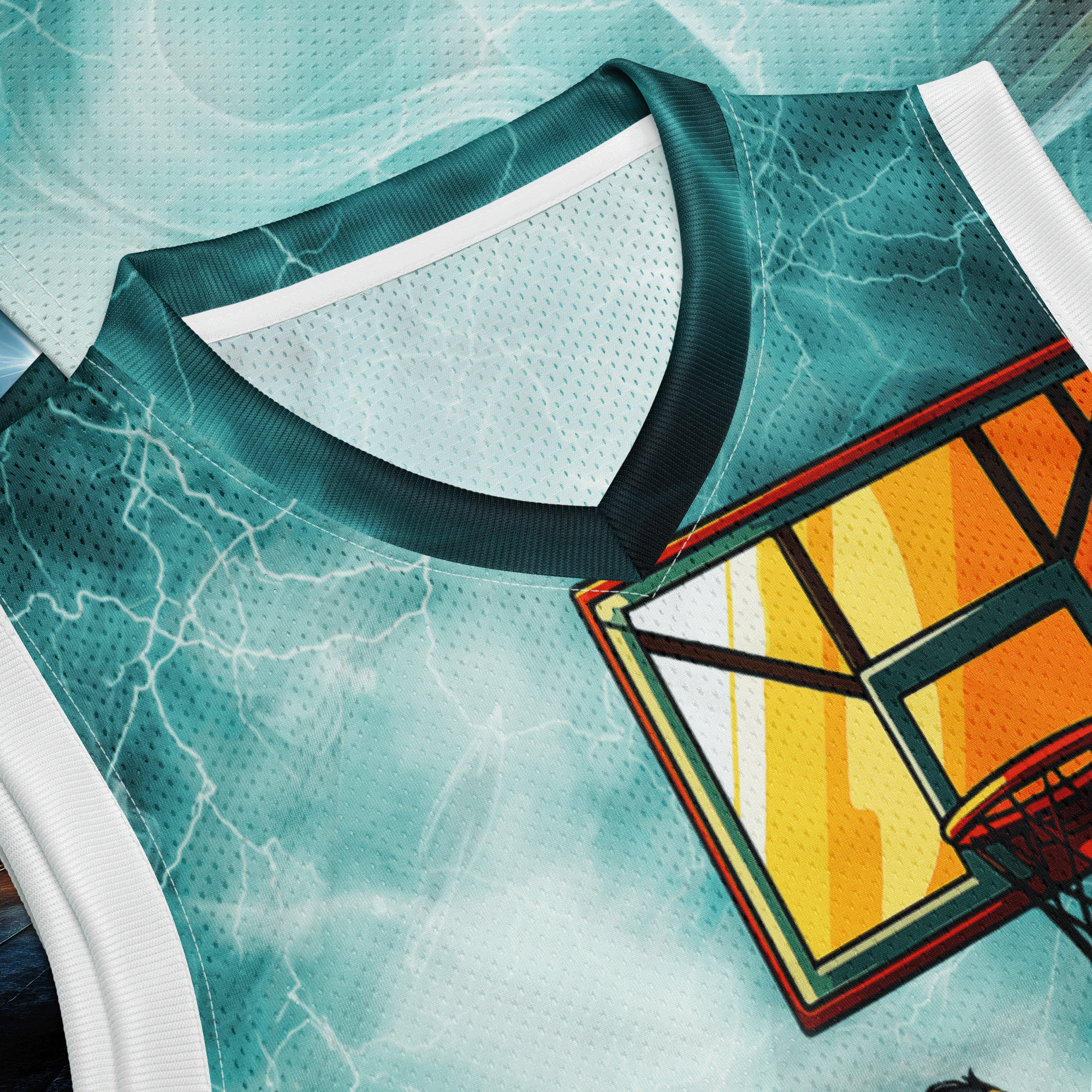 Basketball Dunking Cloud Design Jersey