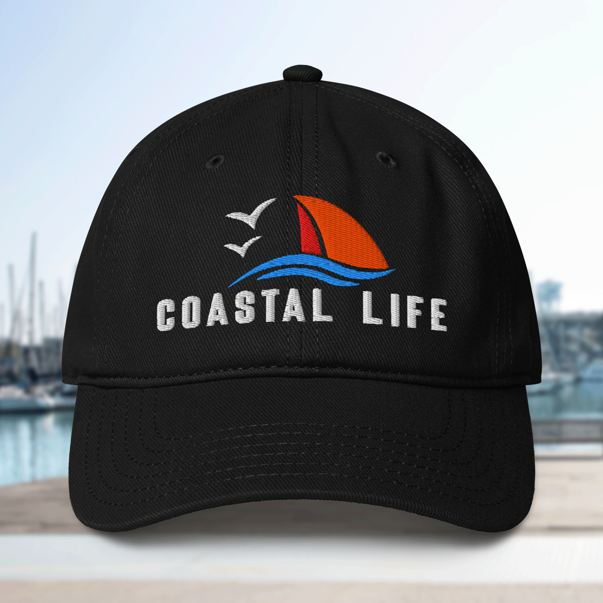 Embroidered Coastal Life Boating Low-profile Cap