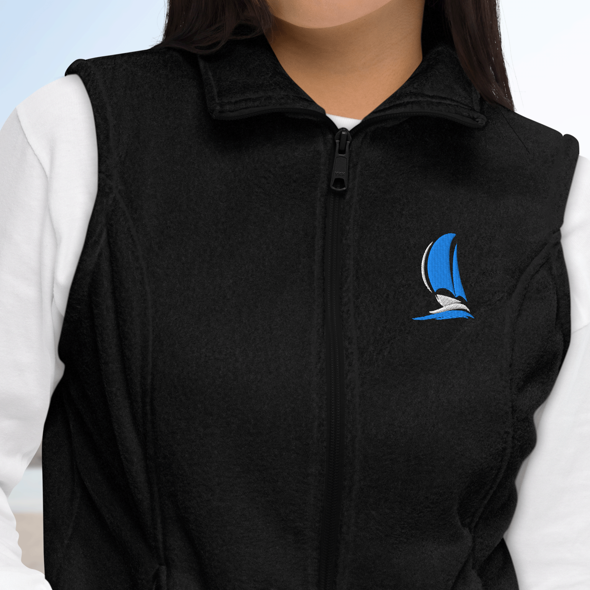 Embroidered Sailboat Women’s Columbia Fleece Vest