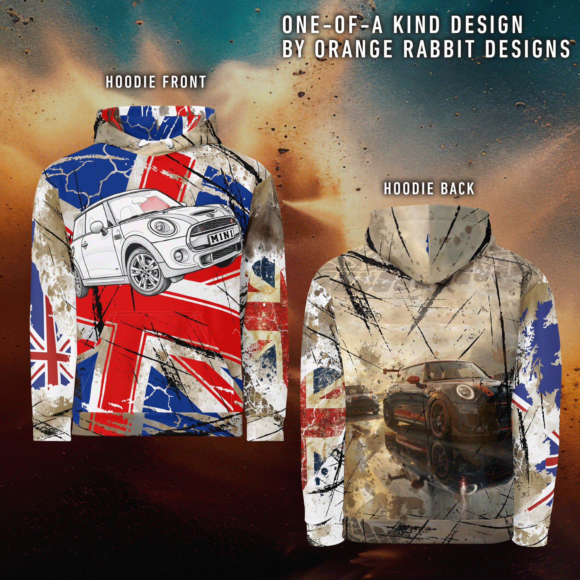 Mini Streetwear Grunge Racing Hoodie