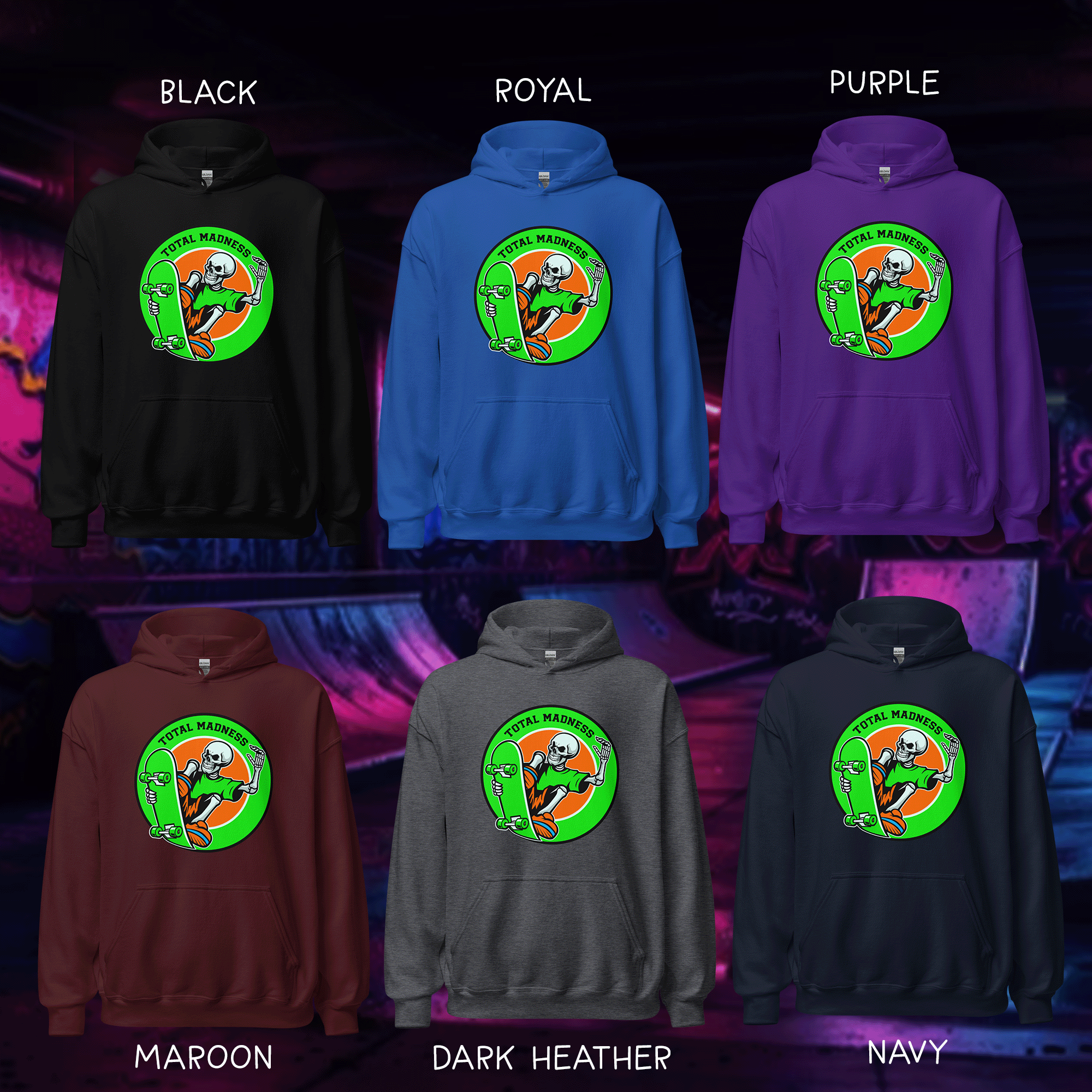 Total Madness Skateboarding Hoodie
