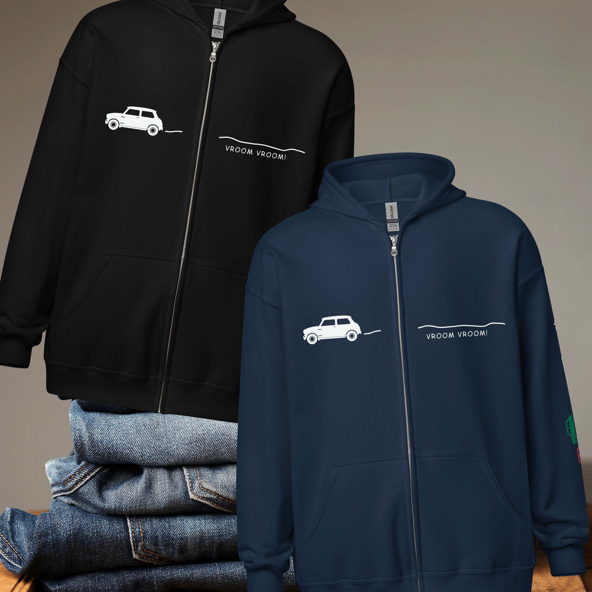 Mini Minimalist Full Zip Unisex Hoodie Jacket