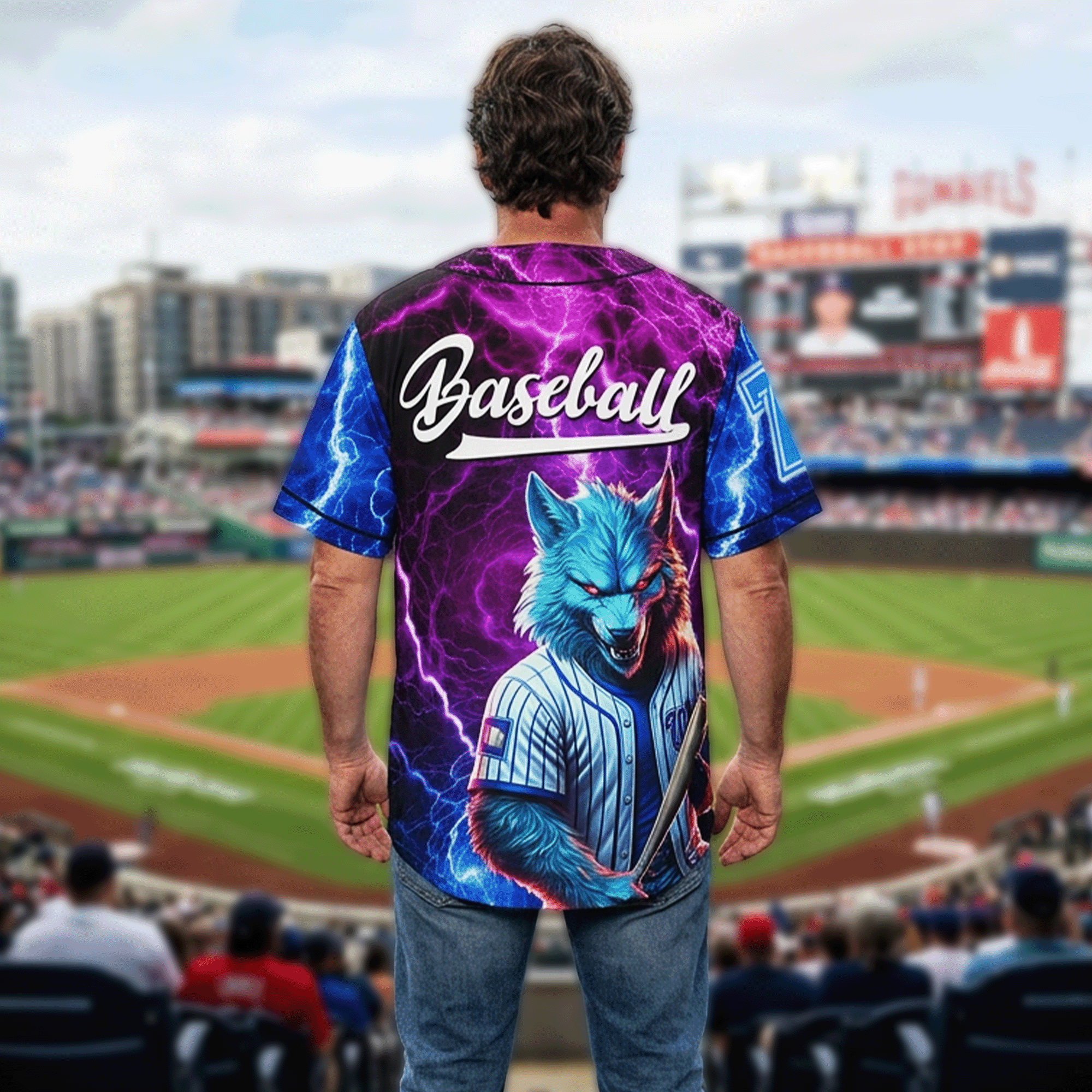 Werewolf Baseball Jersey Lucky Number 7