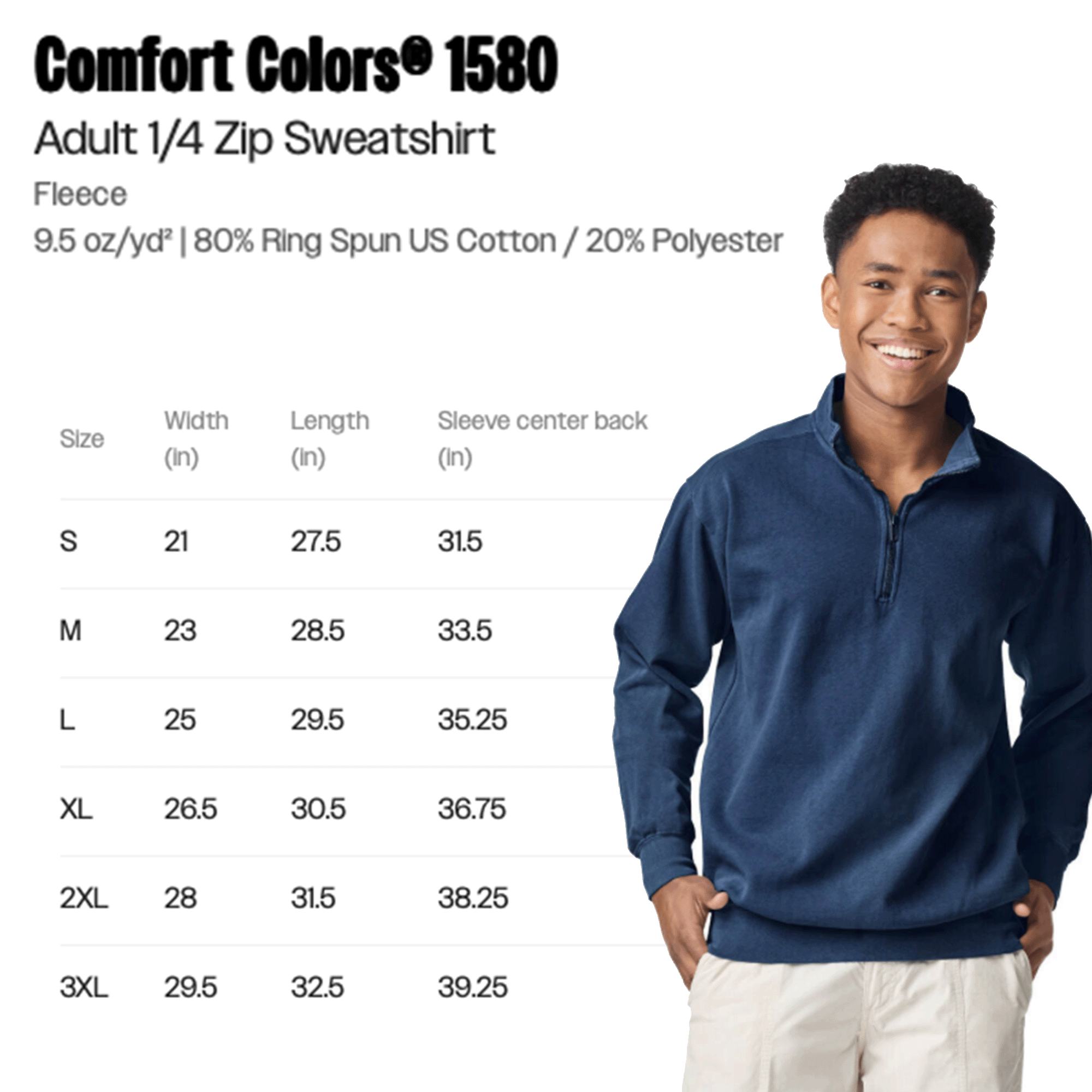 Men's Golf Quarter-Zip Comfort Colors Sweatshirt