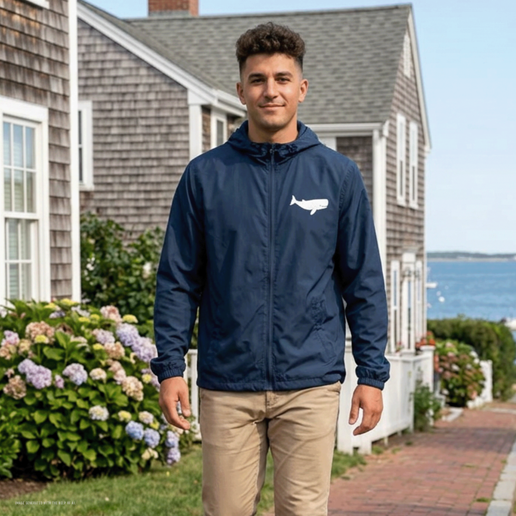 Whale Unisex Full-Zip Windbreaker Jacket