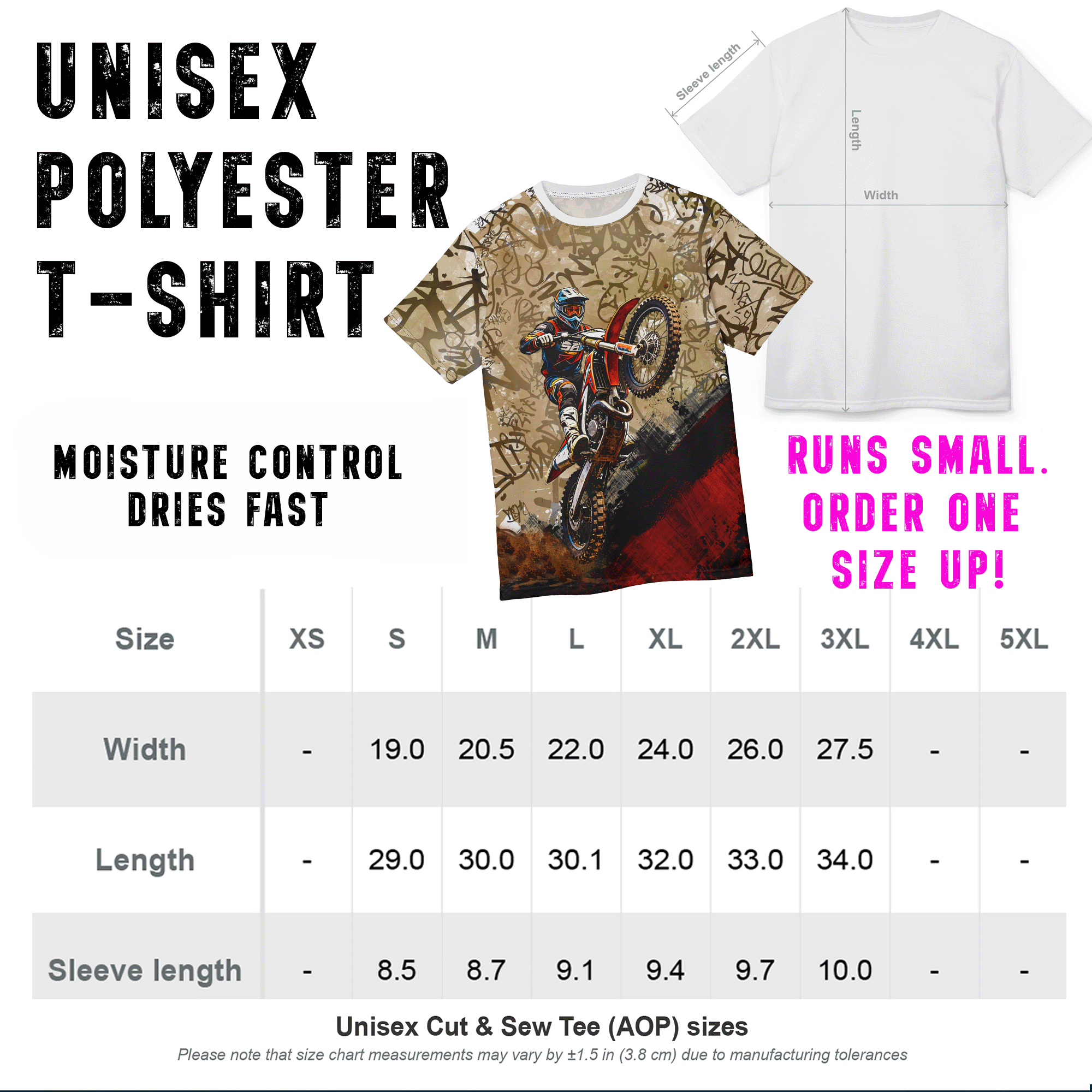 Motocross Graffiti Grunge Style T-shirt