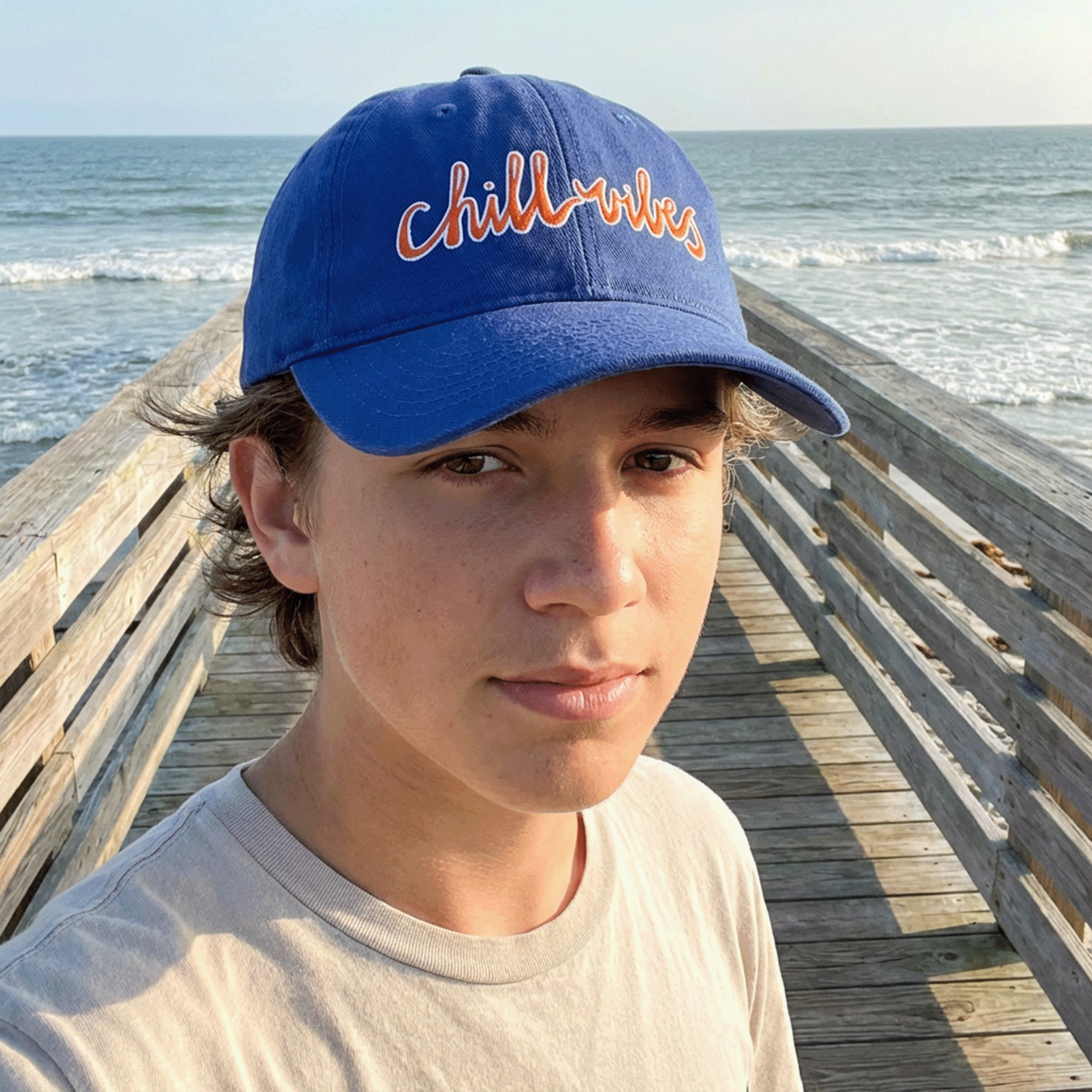Embroidered Chill Vibes Low-profile Cap