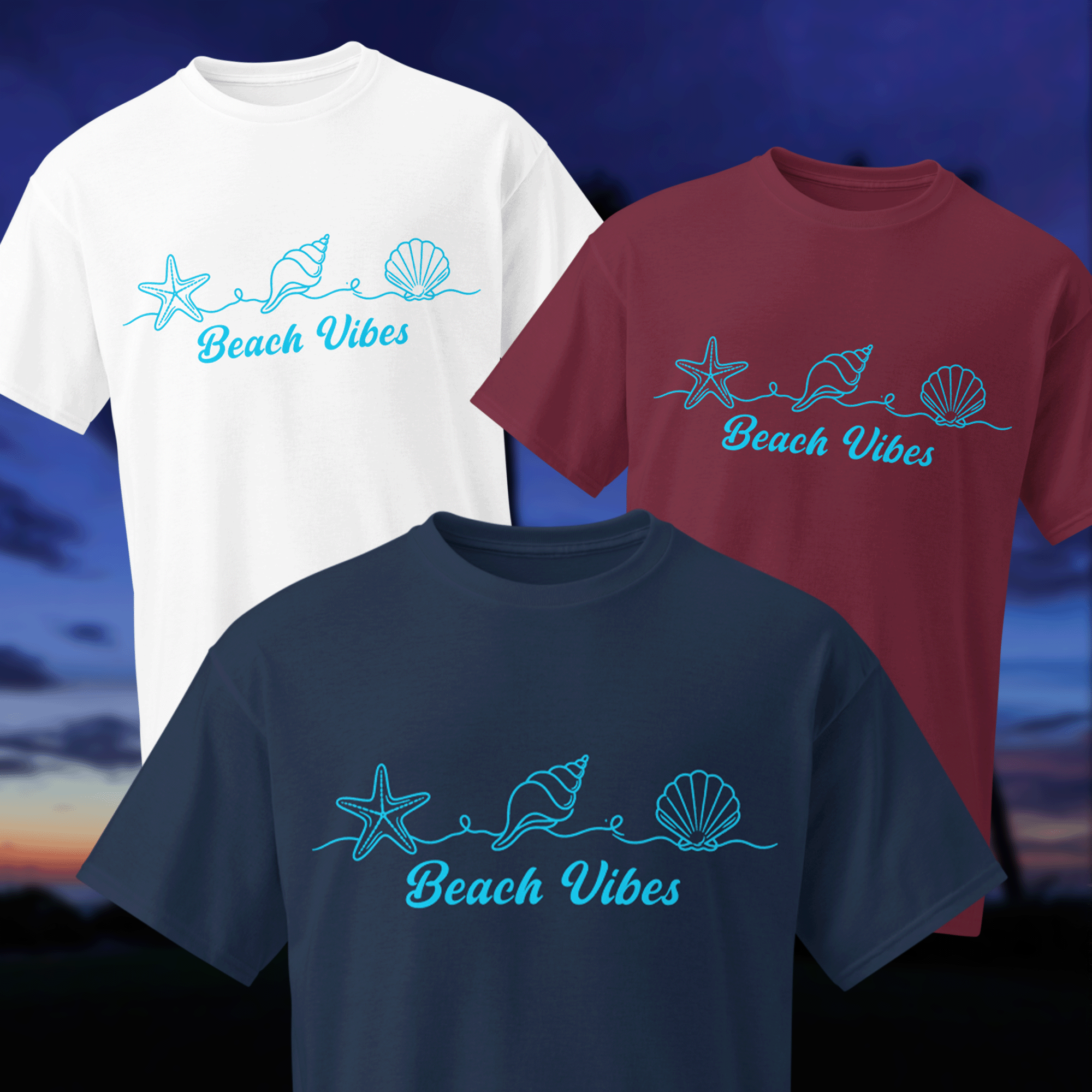 Beach Vibes Minimalist DryBlend® T-Shirt