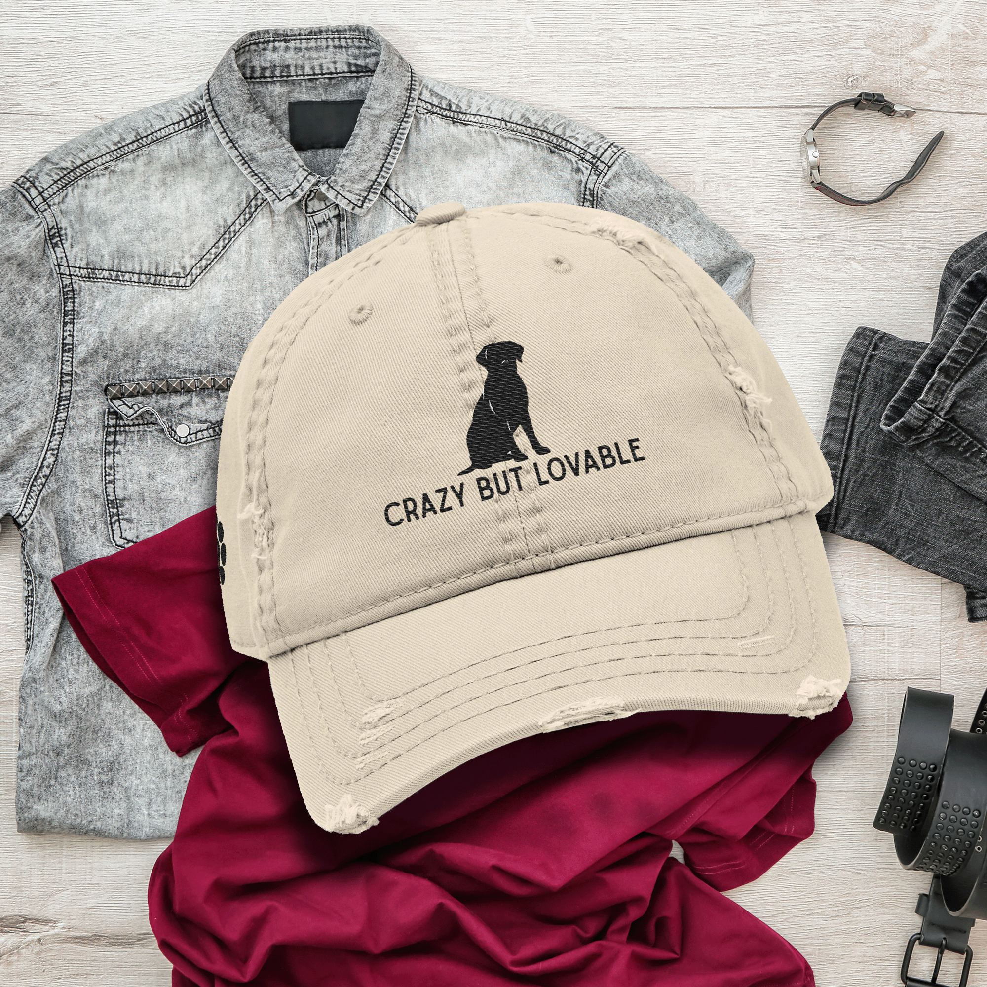 Embroidered Black Labrador Dog Hat