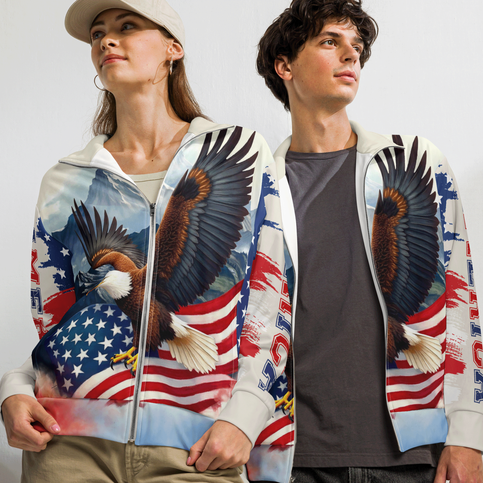 American Eagle Patriotic Unisex Track Jacket