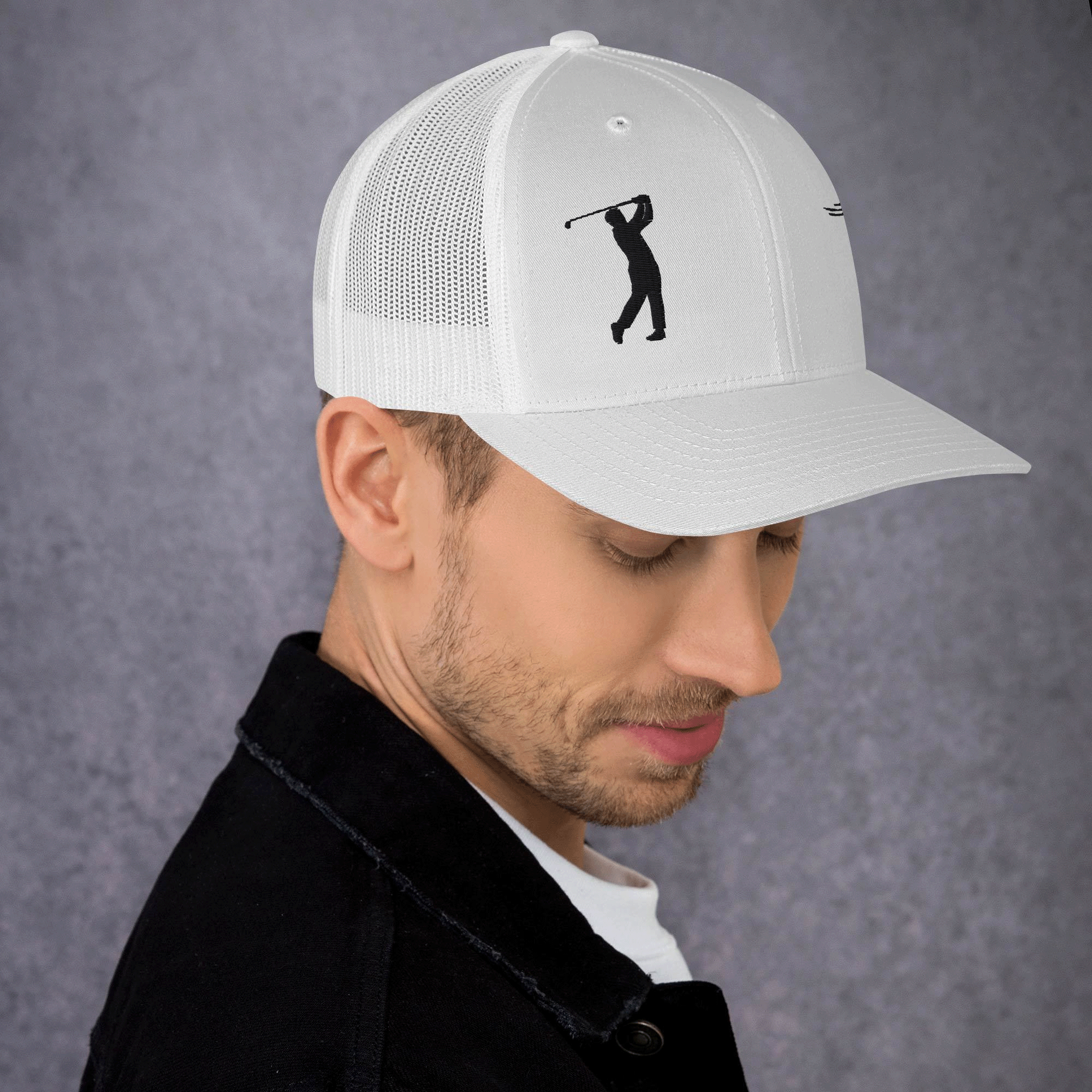 Embroidered Golfer Trucker Cap