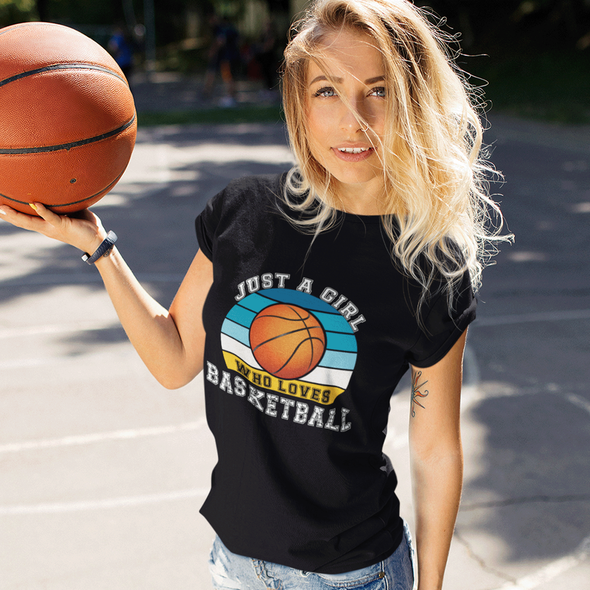 Just a Girl Who Loves Basketball Classic Sports Tee