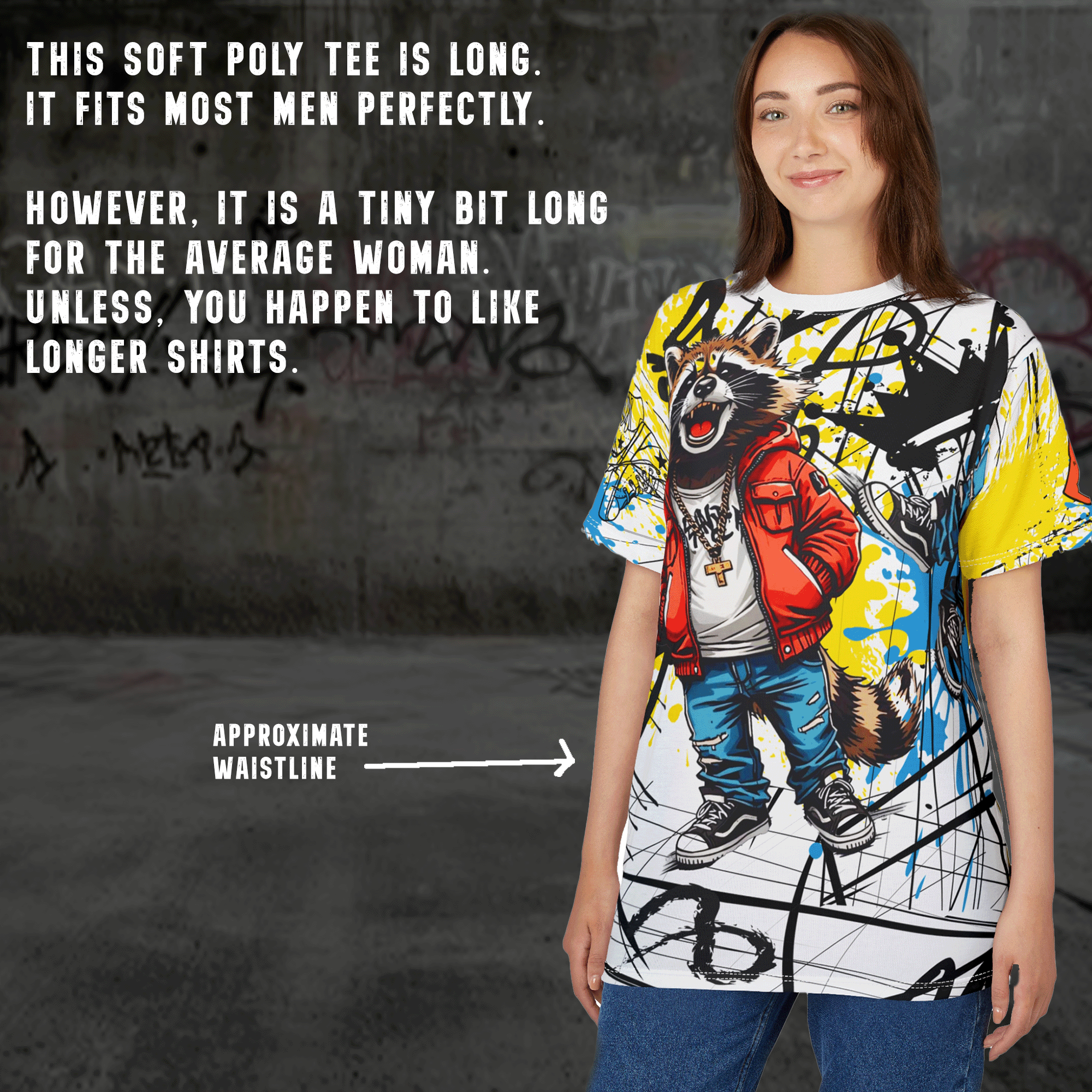 Graffiti Raccoon Poly Tee 8.png