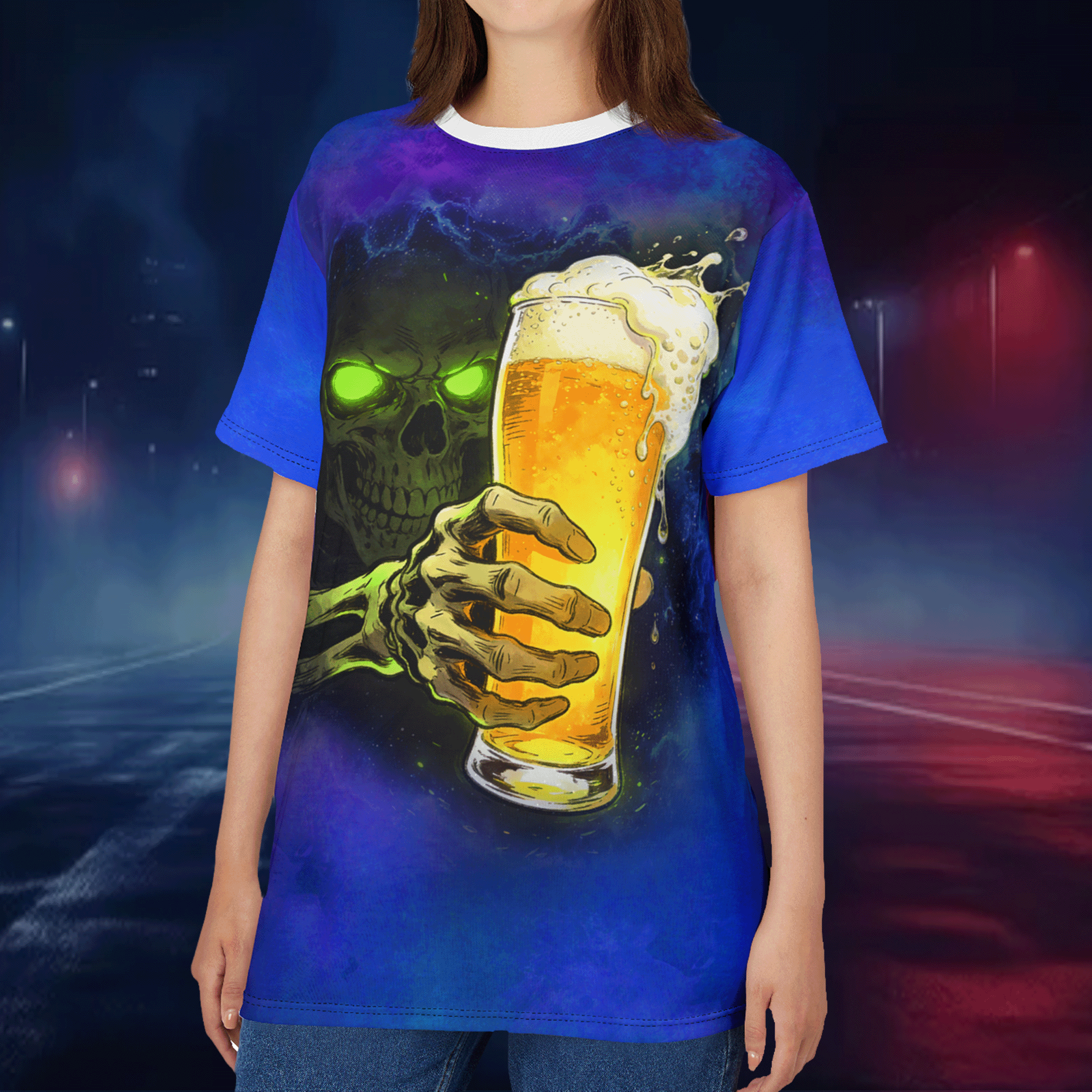 Skeleton Beer Cheers T-shirt