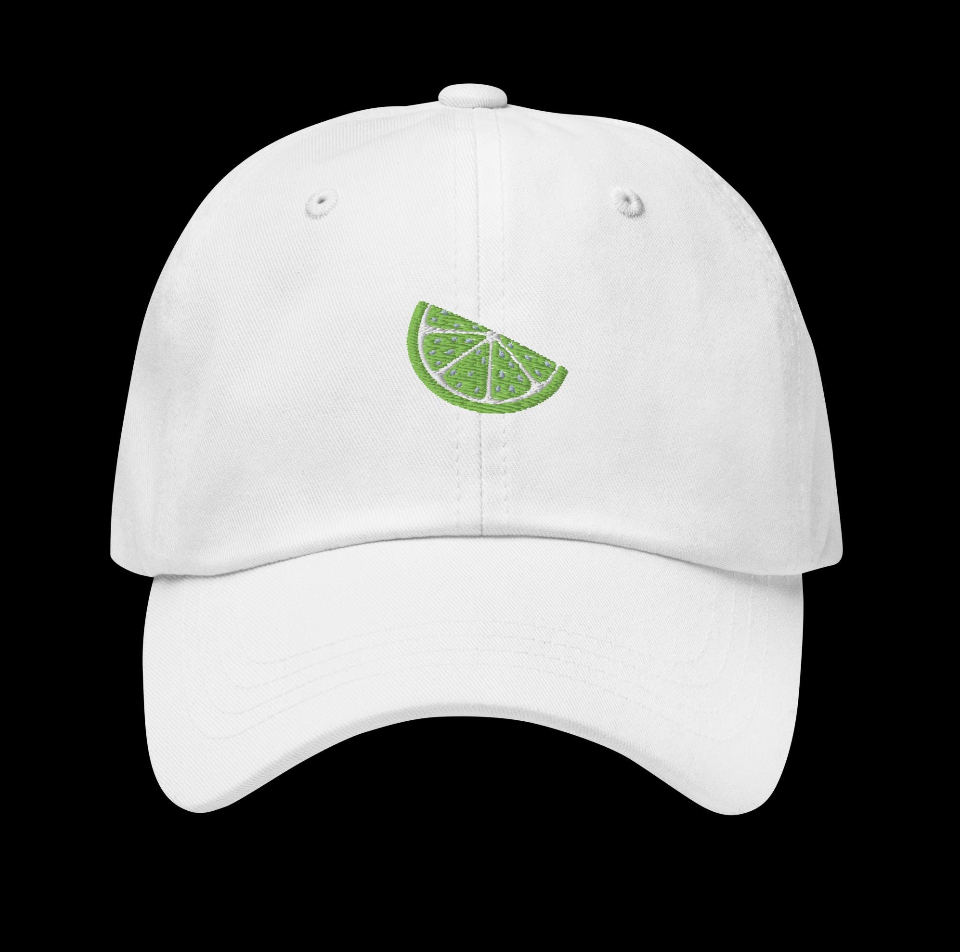 Embroidered Lime Wedge Ball Cap