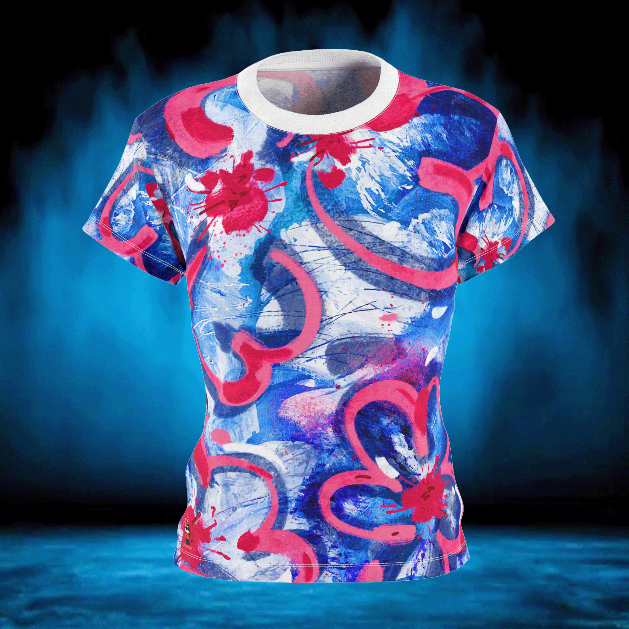 Women's Abstract Floral Watercolor Tee