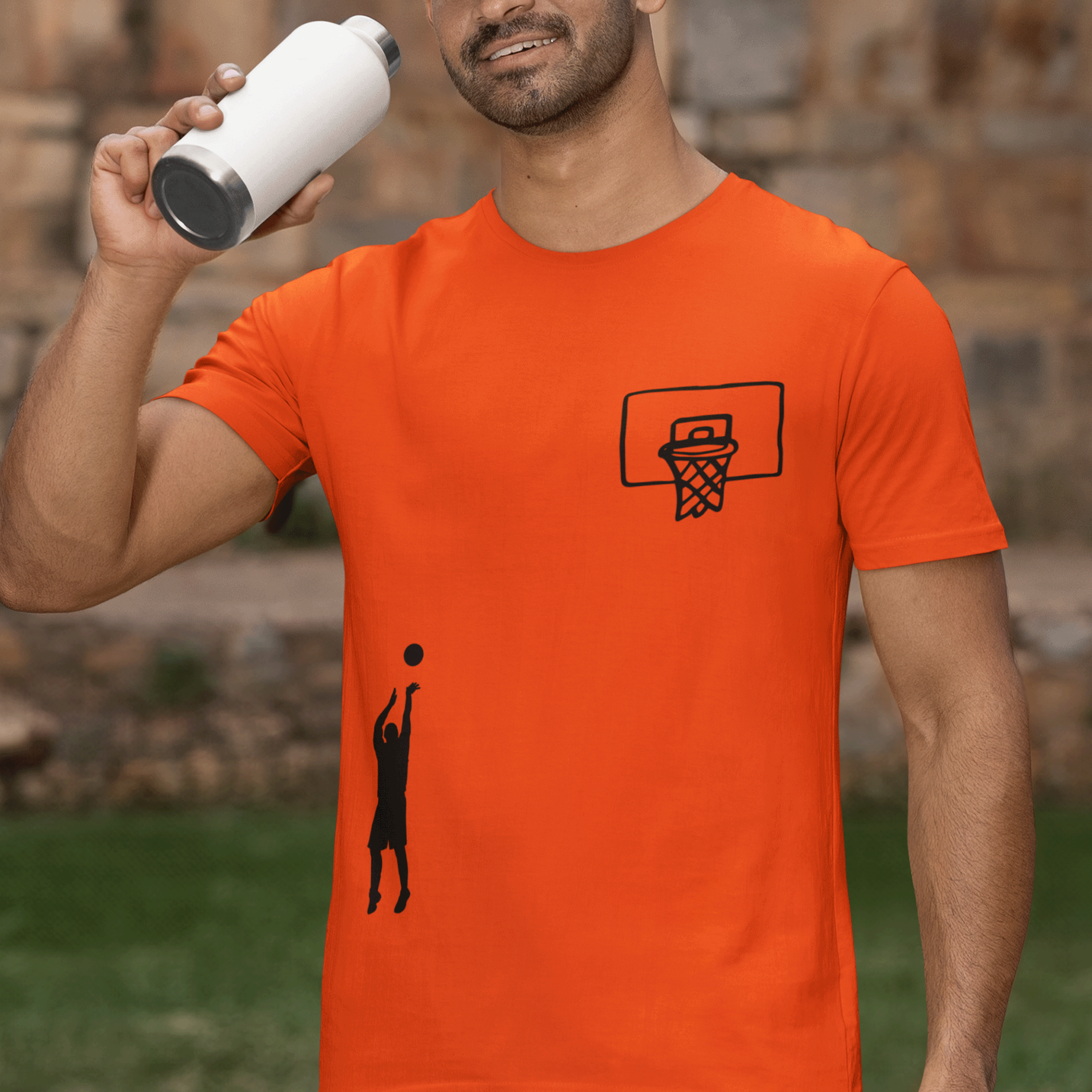 Basketball Minimalist Unisex Classic Cotton Sports Tee