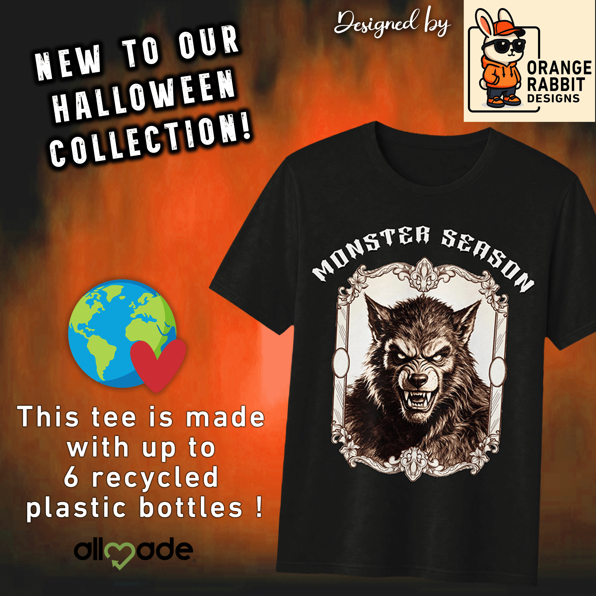 Vintage Werewolf Season Eco-friendly Tri-blend Tee