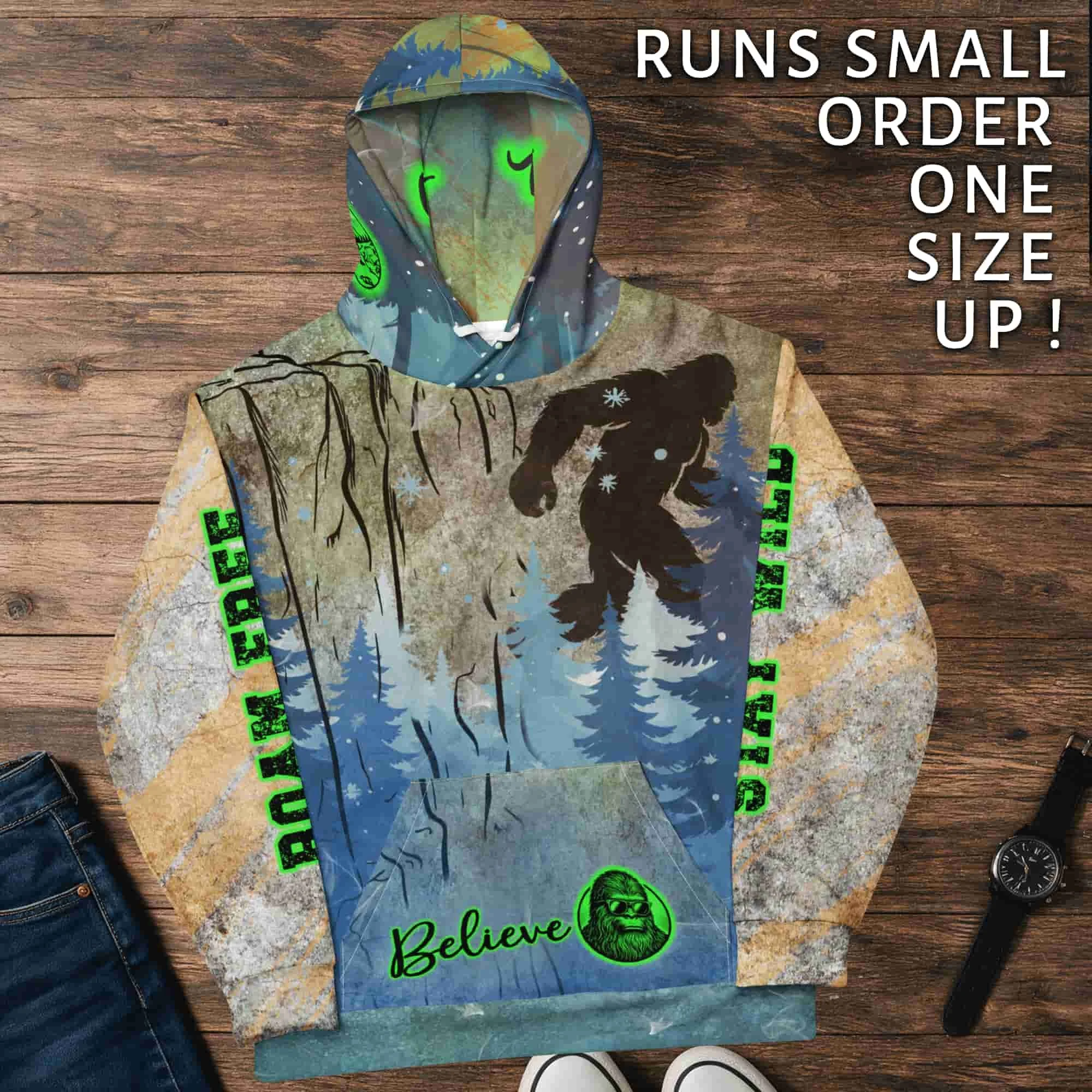 Sasquatch Believe All-Over Print Hoodie