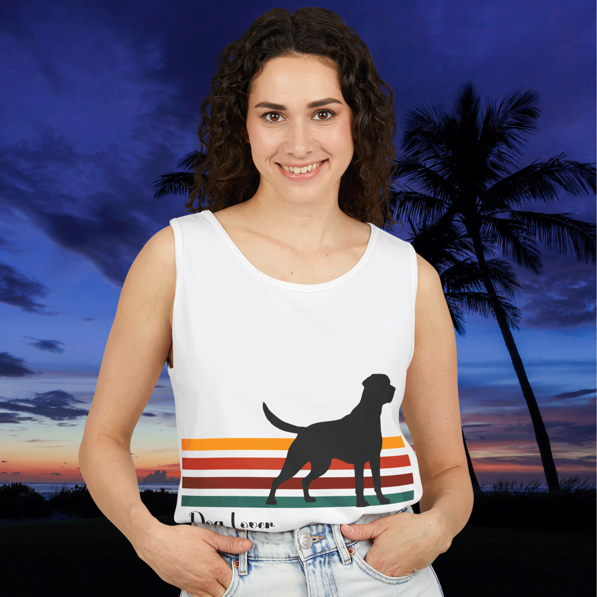 Dog Lover Unisex Garment-Dyed Tank Top