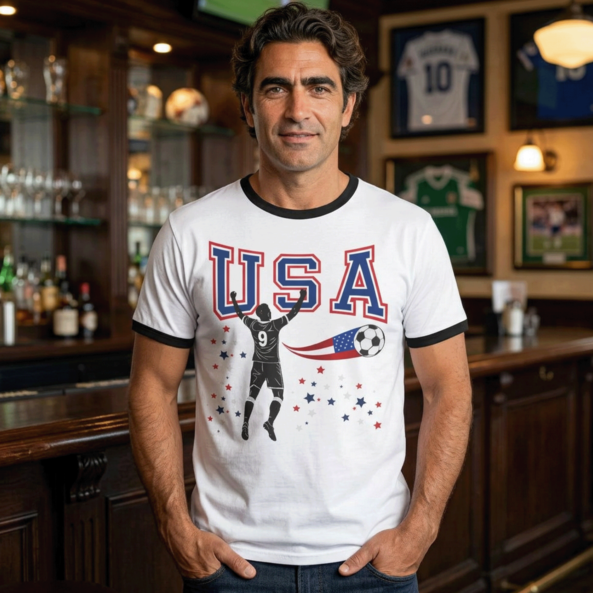 USA Soccer Ringer T-Shirt