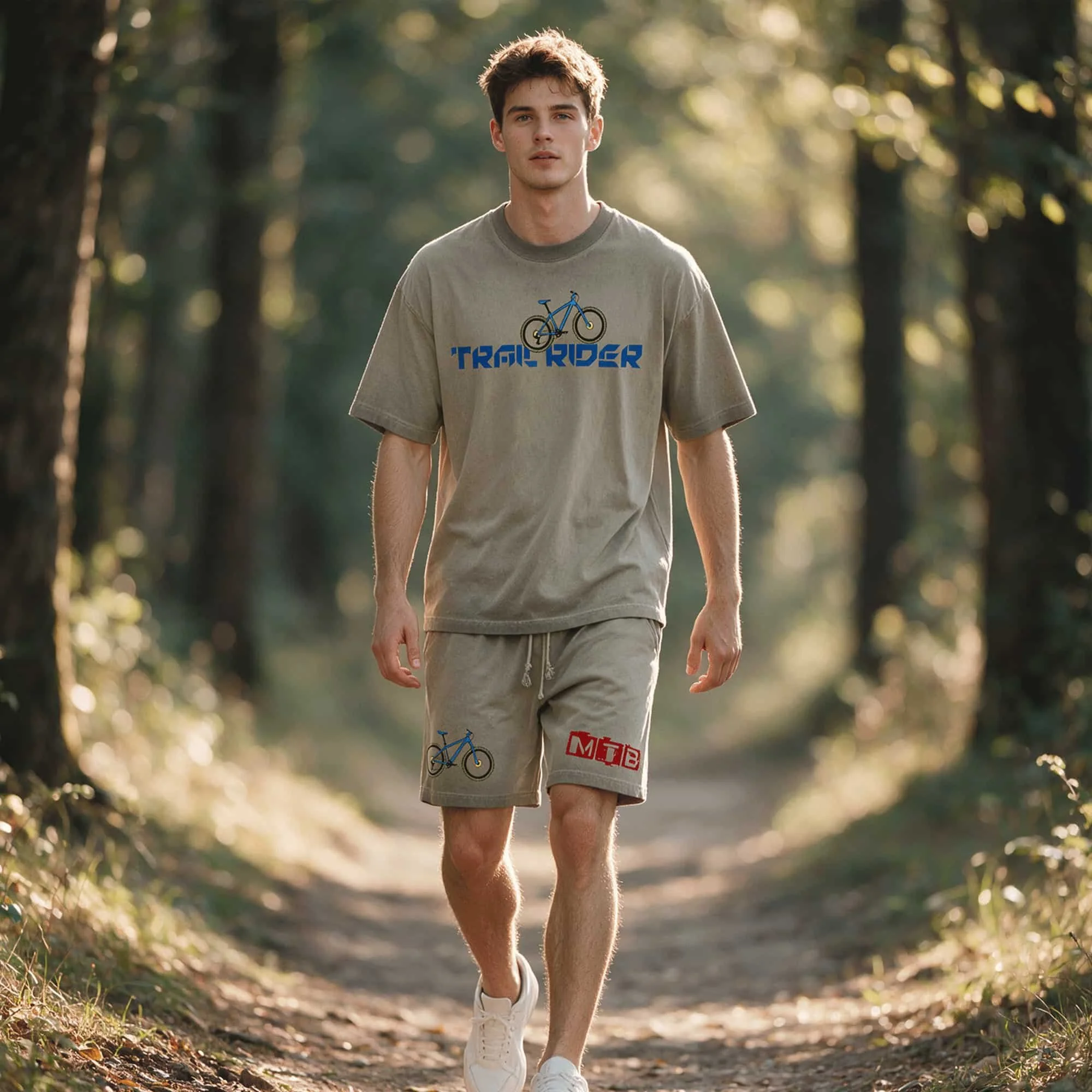 Mountain Bike Trail Rider Reverse Dyed Tee, Tank & Shorts