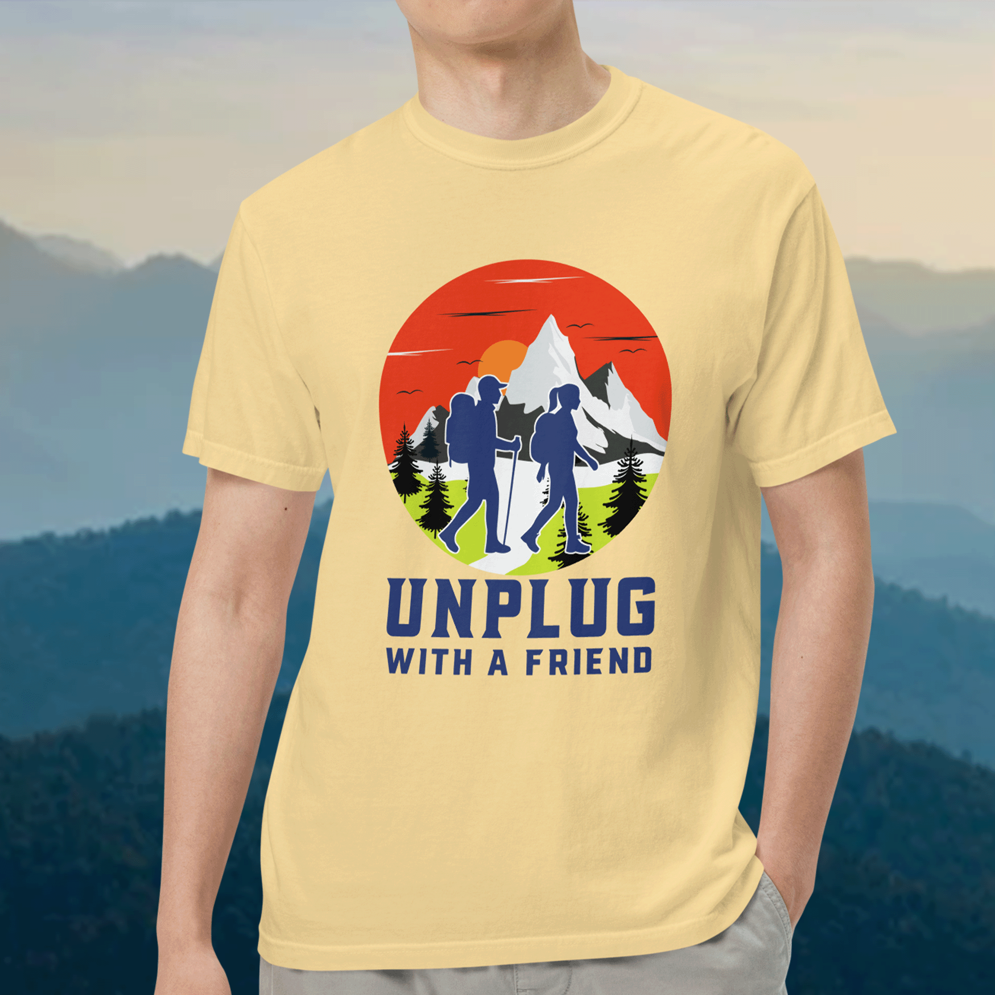 Unplug with a Friend Hiking T-shirt