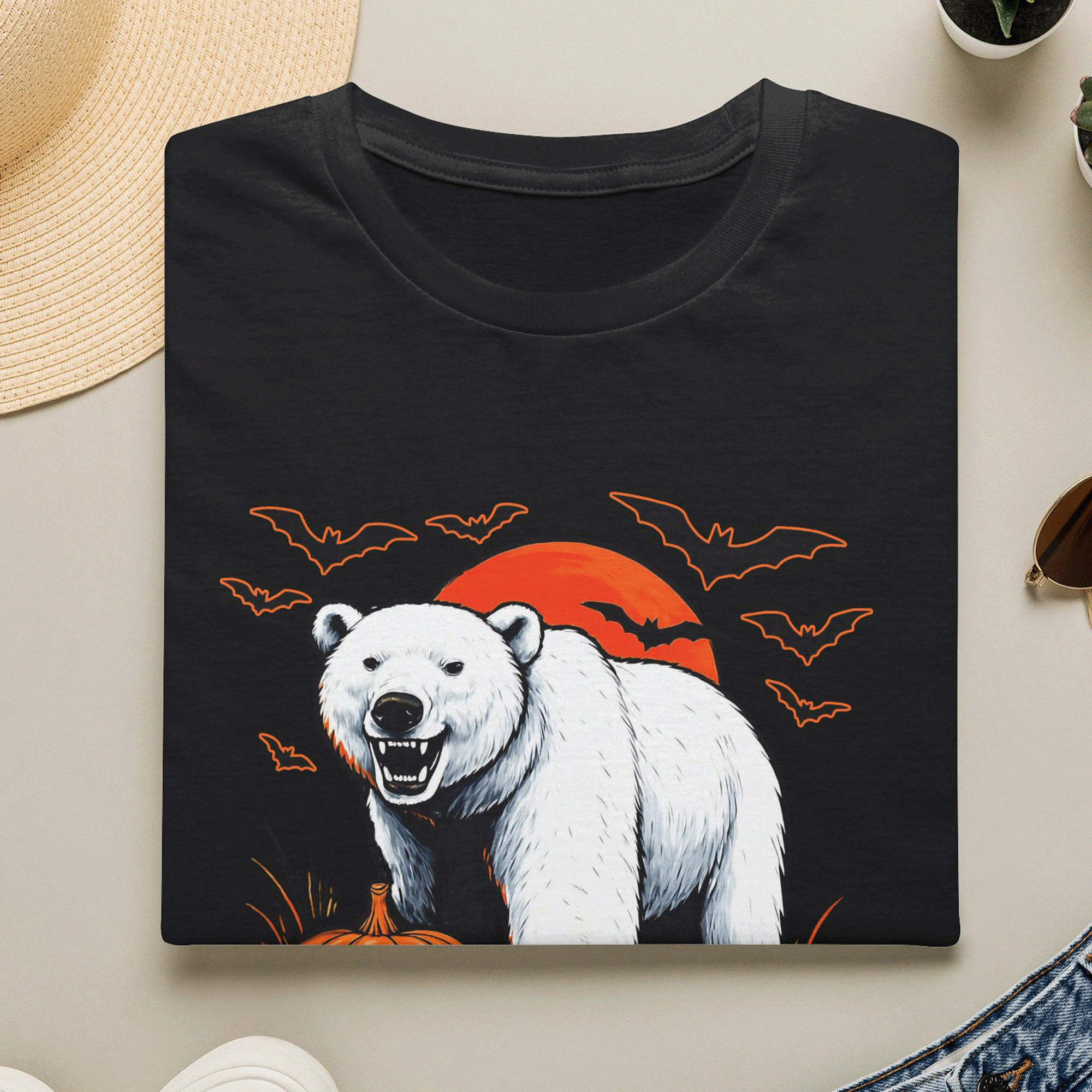 Halloween Polar Bear Graphic Tee