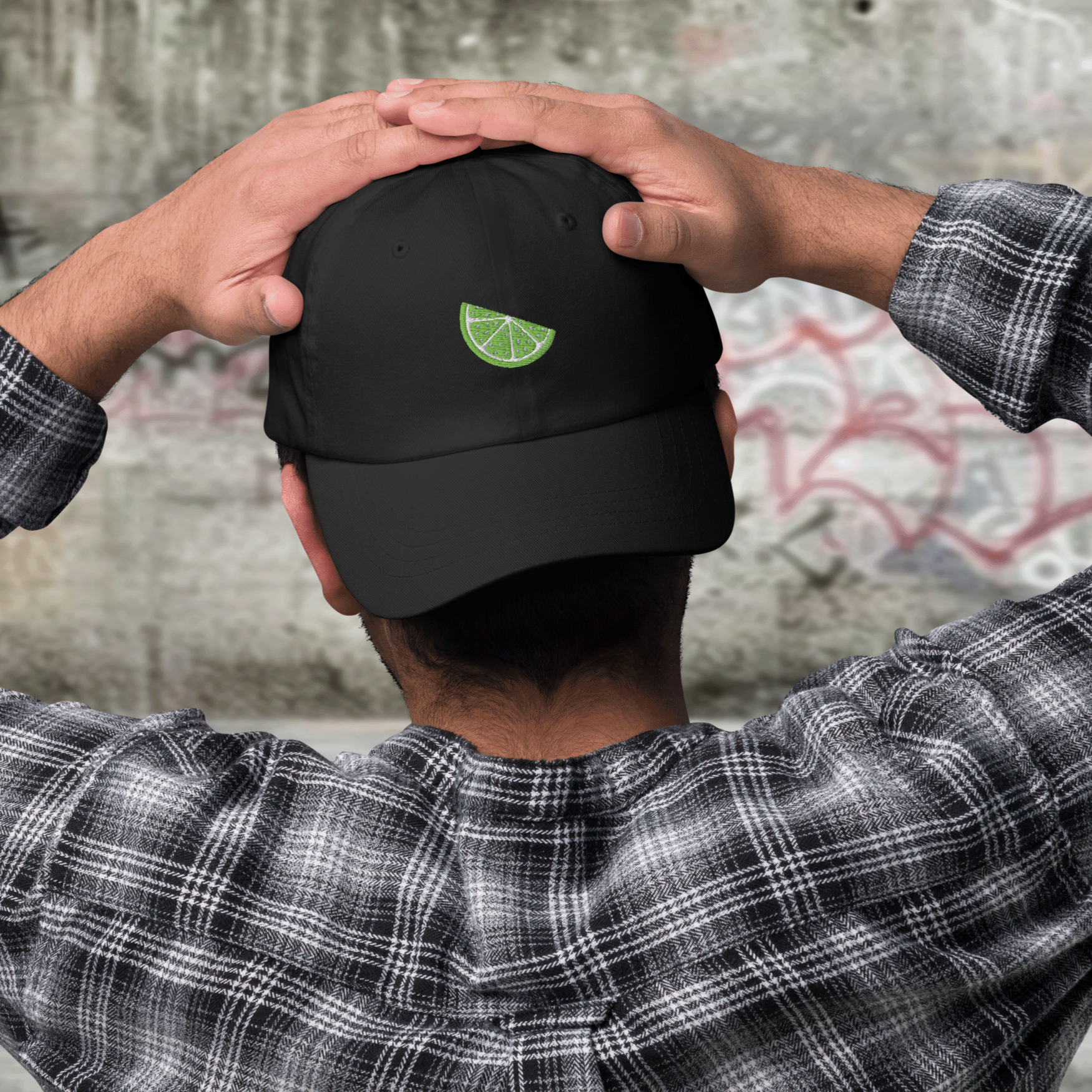 Embroidered Lime Wedge Ball Cap