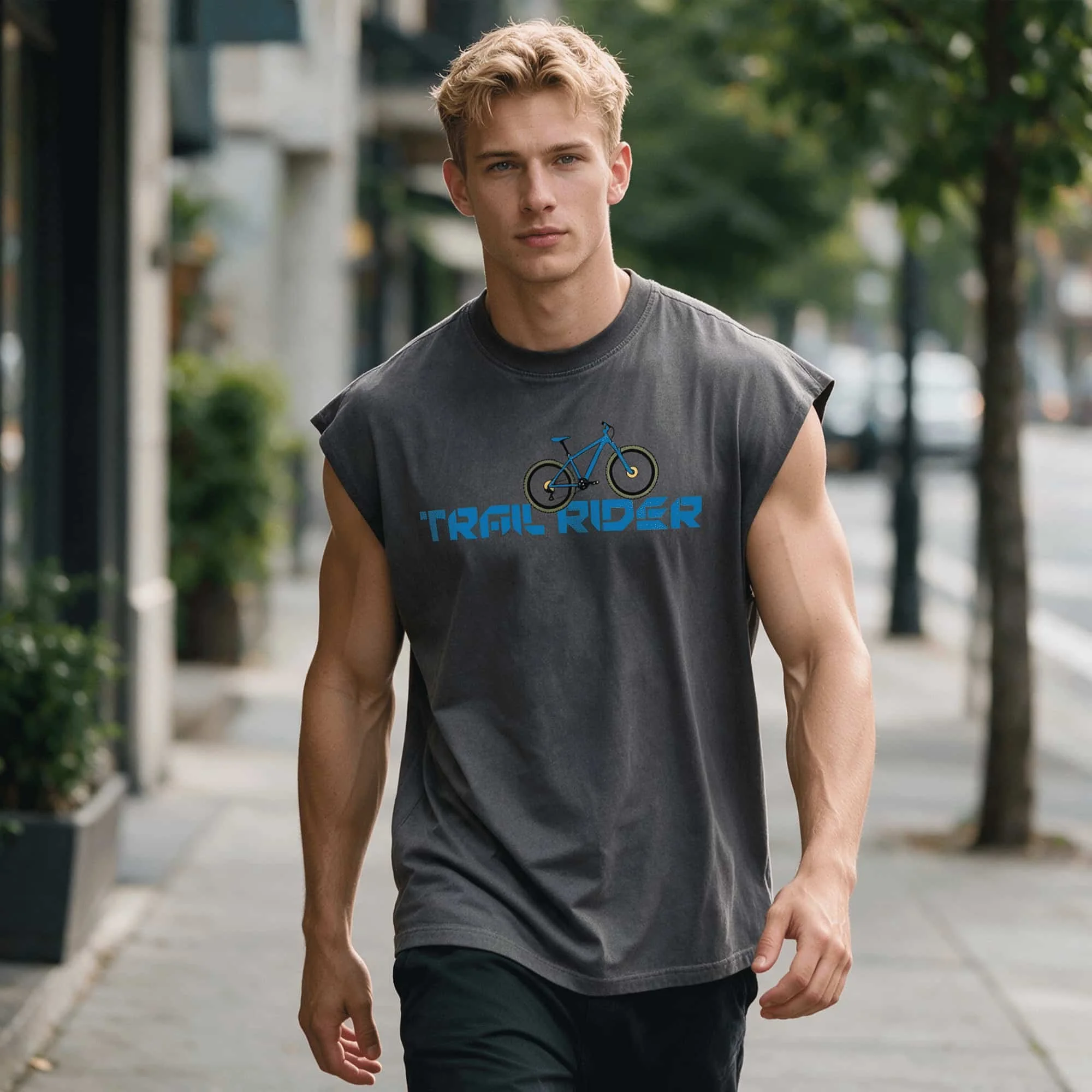 Mountain Bike Trail Rider Reverse Dyed Tee, Tank & Shorts