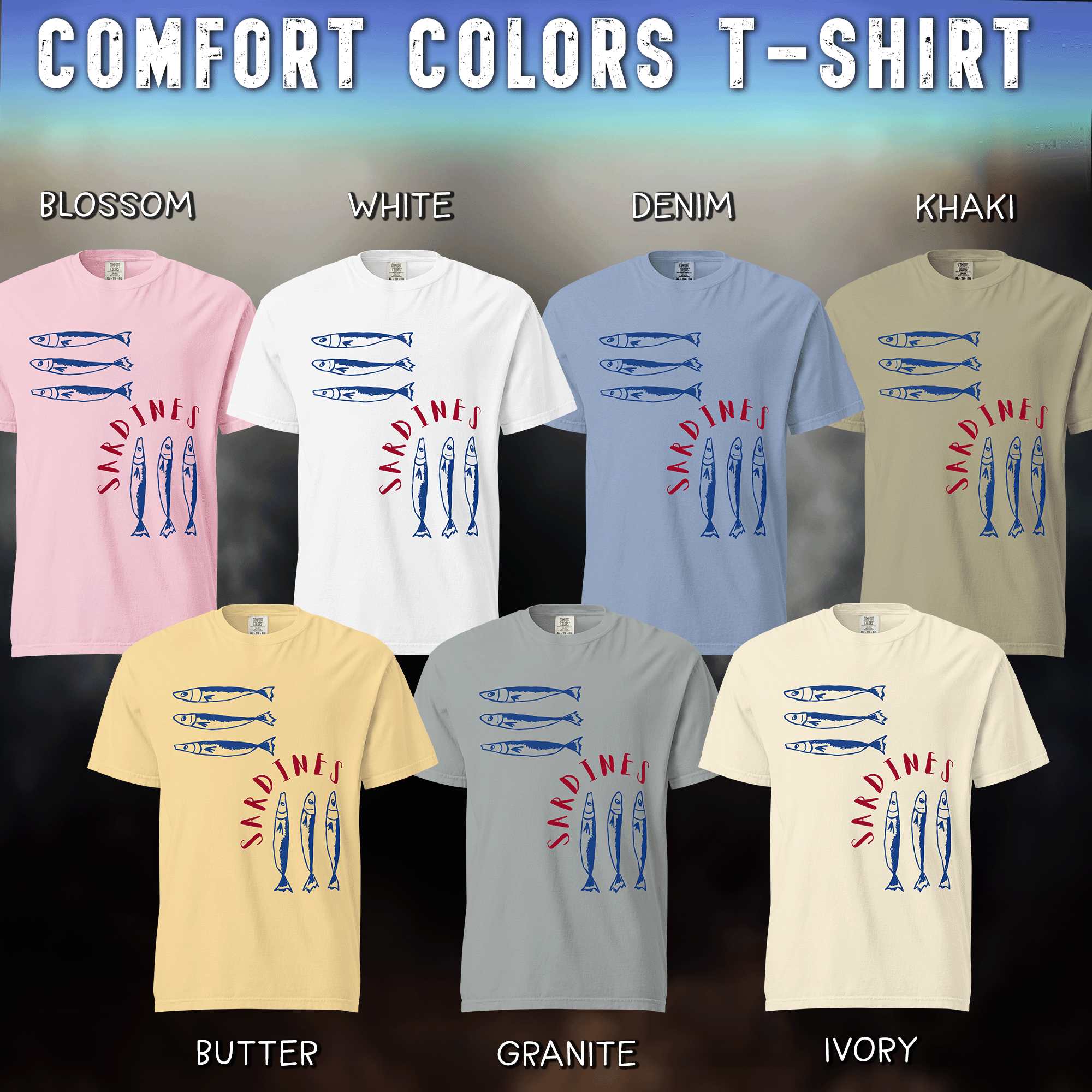 Sardines Unisex Garment-dyed comfort colors T-shirt