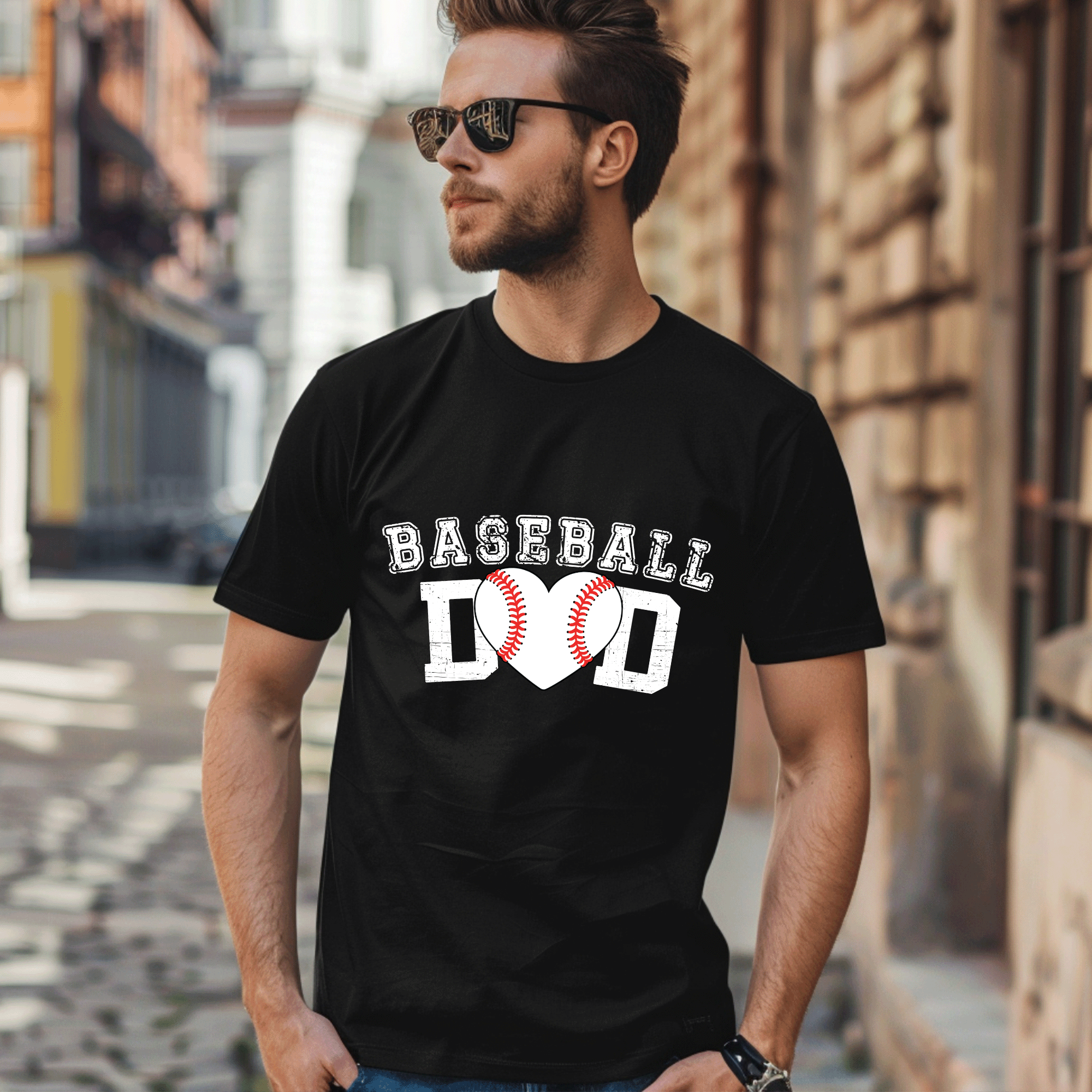 Baseball Dad Classic Cotton Sports Tee