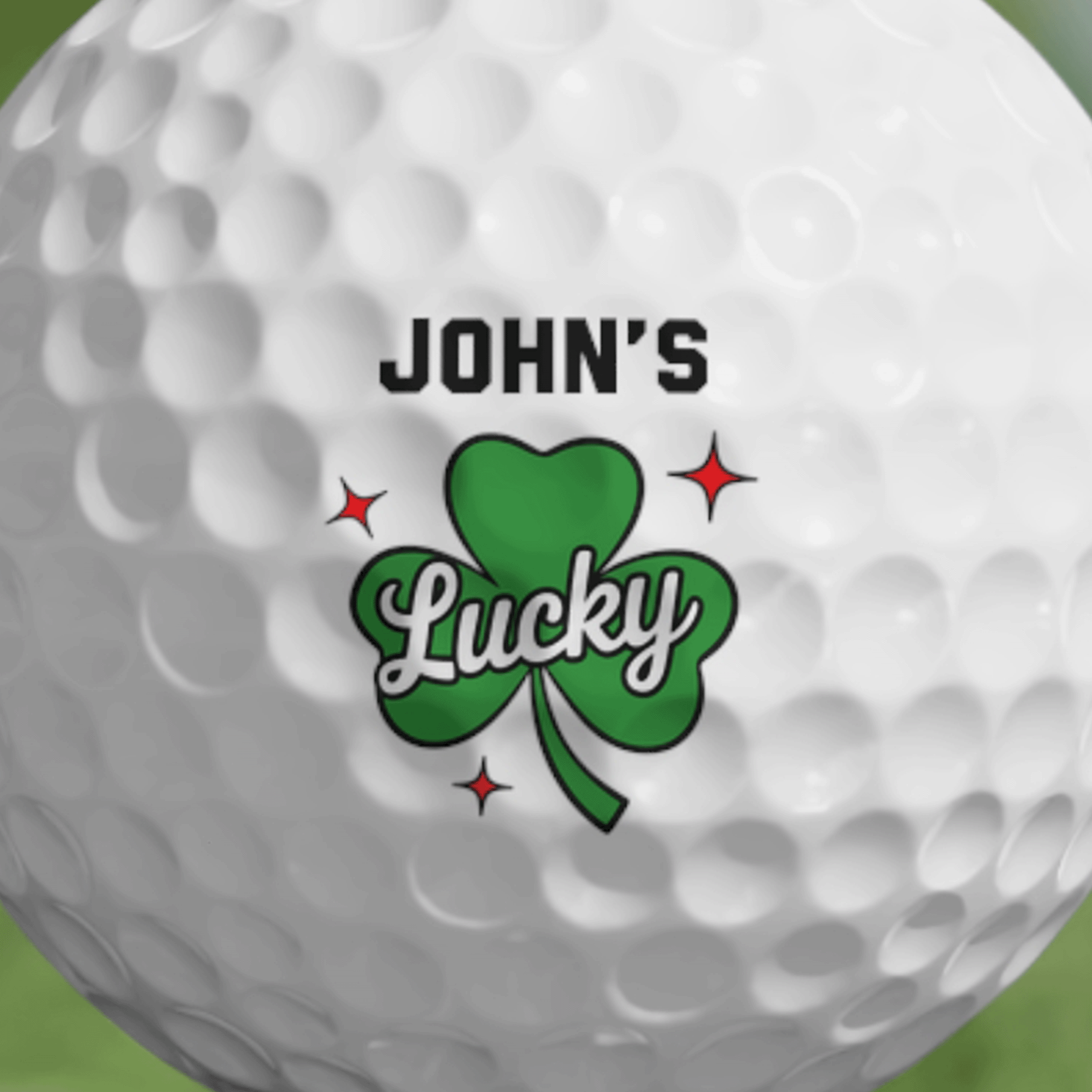 PERSONALIZED LUCKY Shamrock Golf Balls