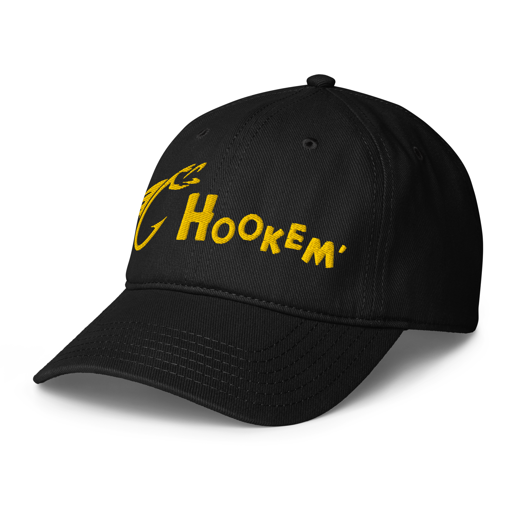 Embroidered Hookem Fishing Low-profile Cap