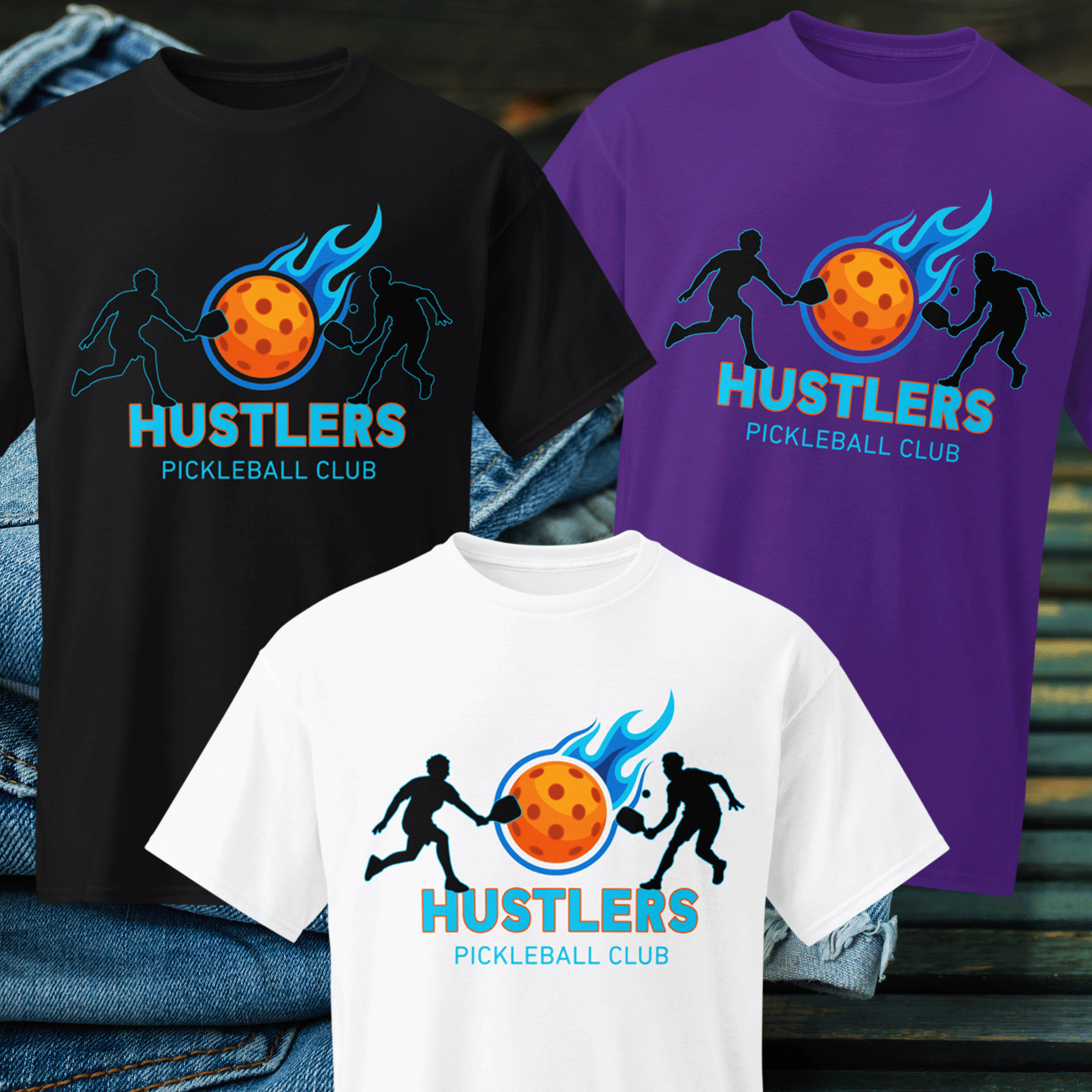 HUSTLERS Pickleball Club Moisture-Wicking DryBlend® T-Shirt