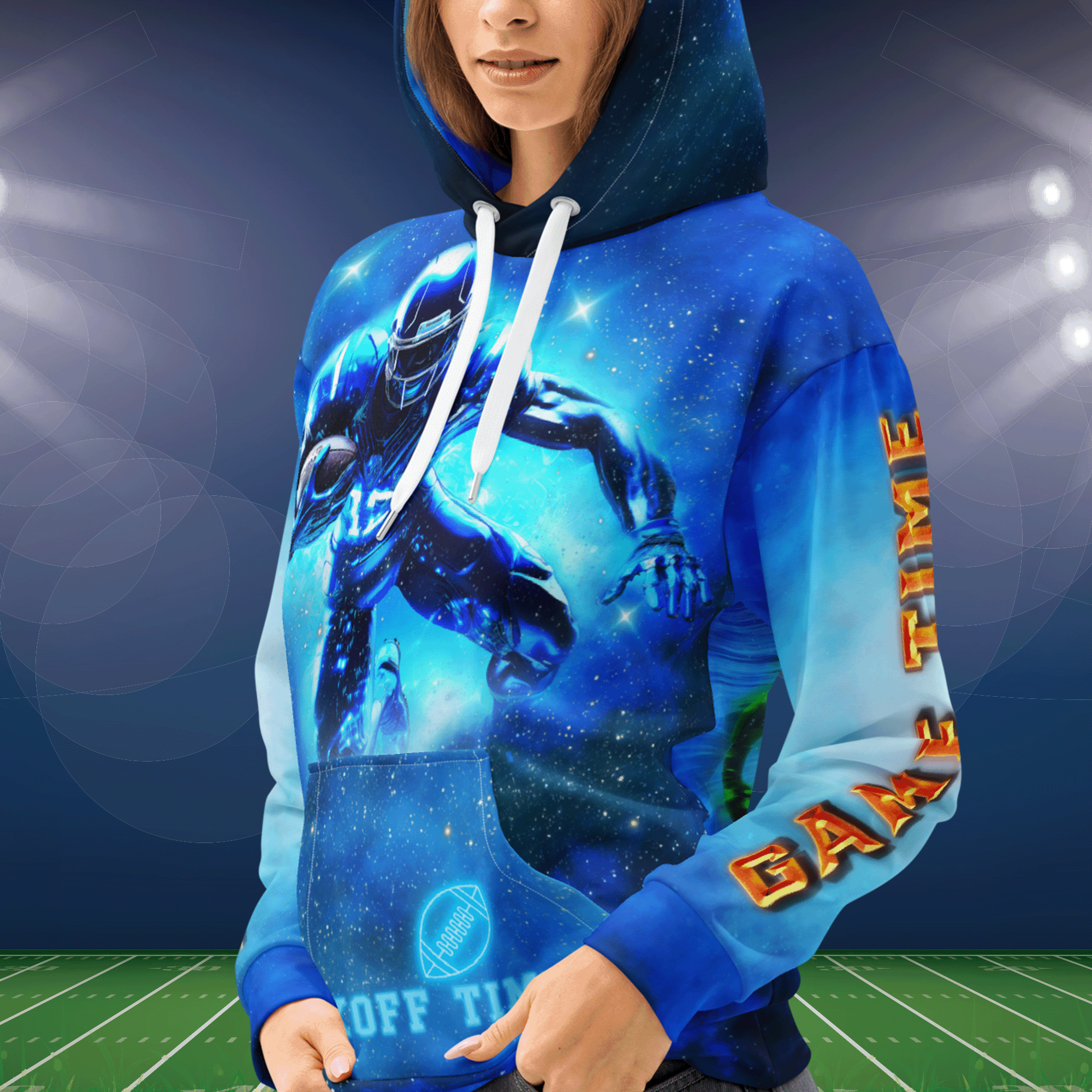 Football Season Cotton Hoodie