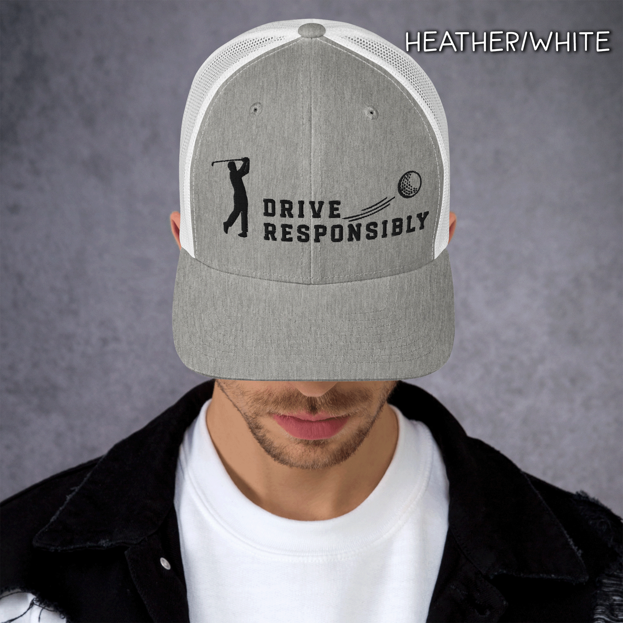 Funny Embroidered Golf Trucker Cap