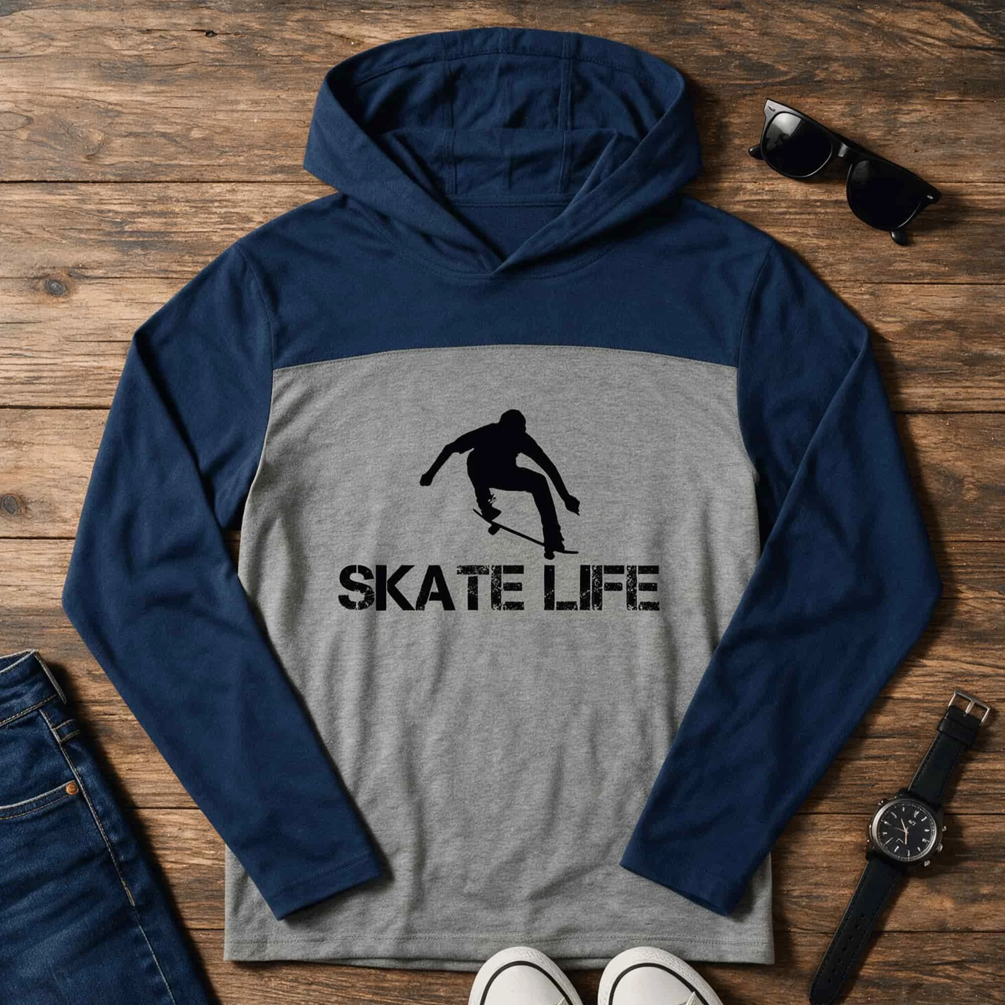 Skate Life Long Sleeve T-shirt Halftime Hoodie