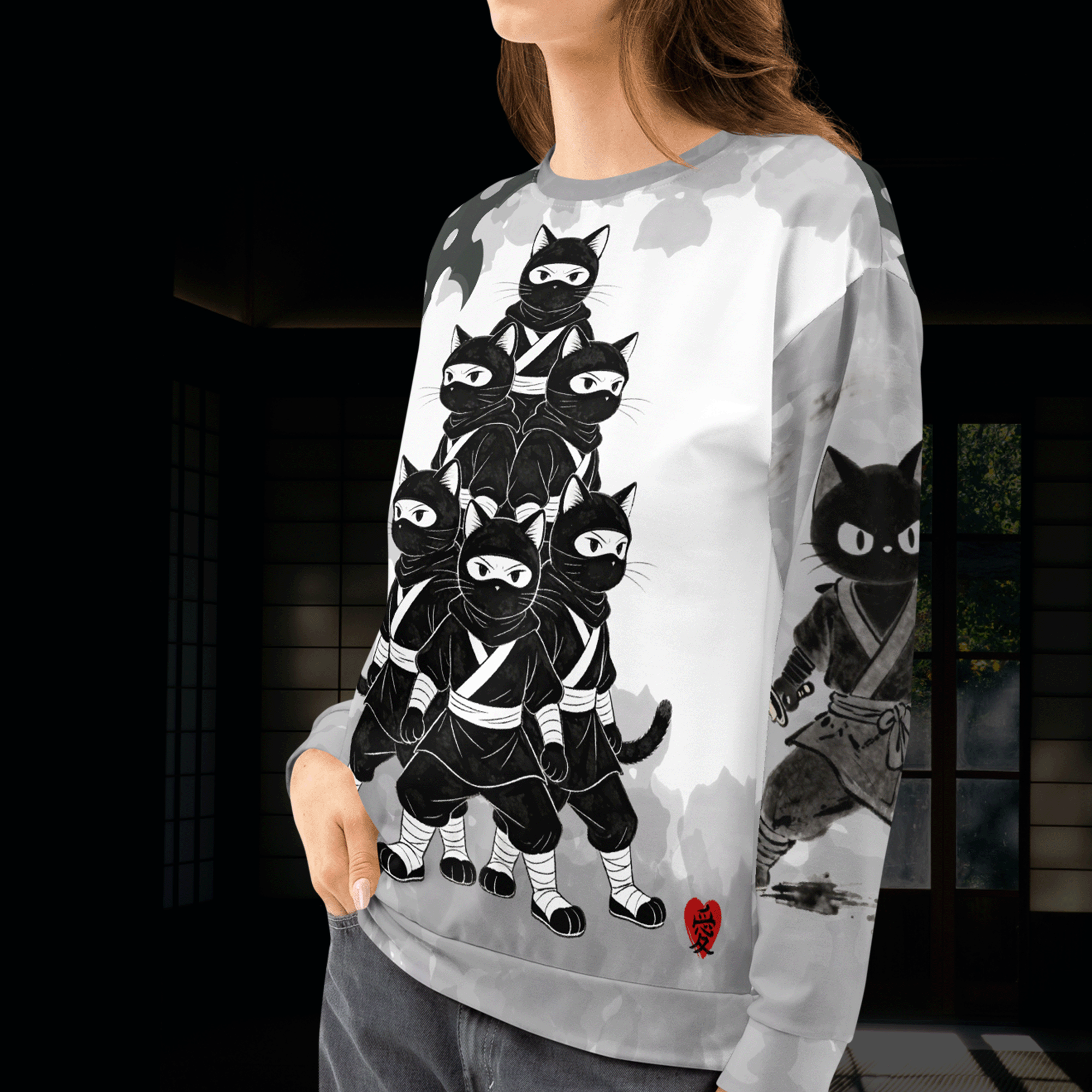 NINJA Cats Cotton Sweatshirt