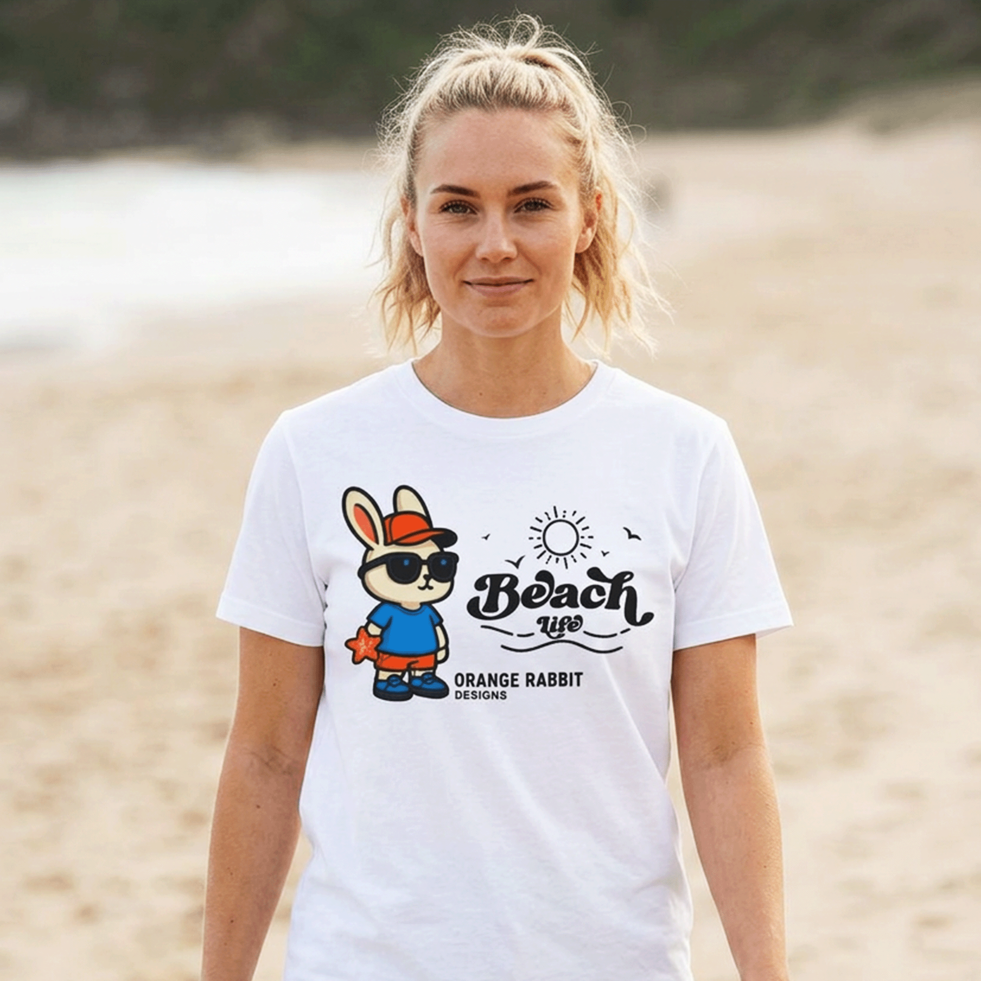 Orange Rabbit Beach Life Dryblend® Summer T-Shirt