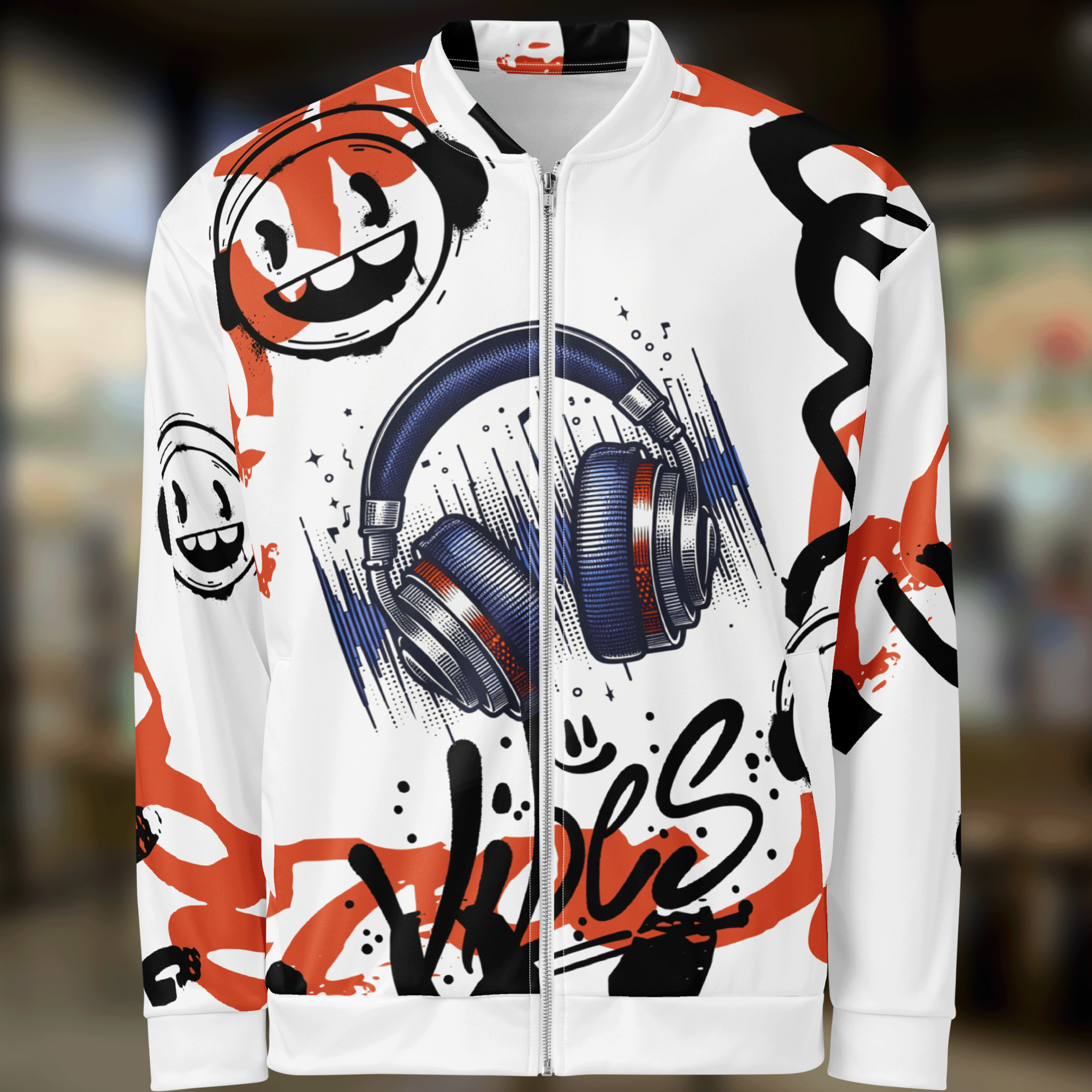 Good Vibes Headphones Bomber Jacket