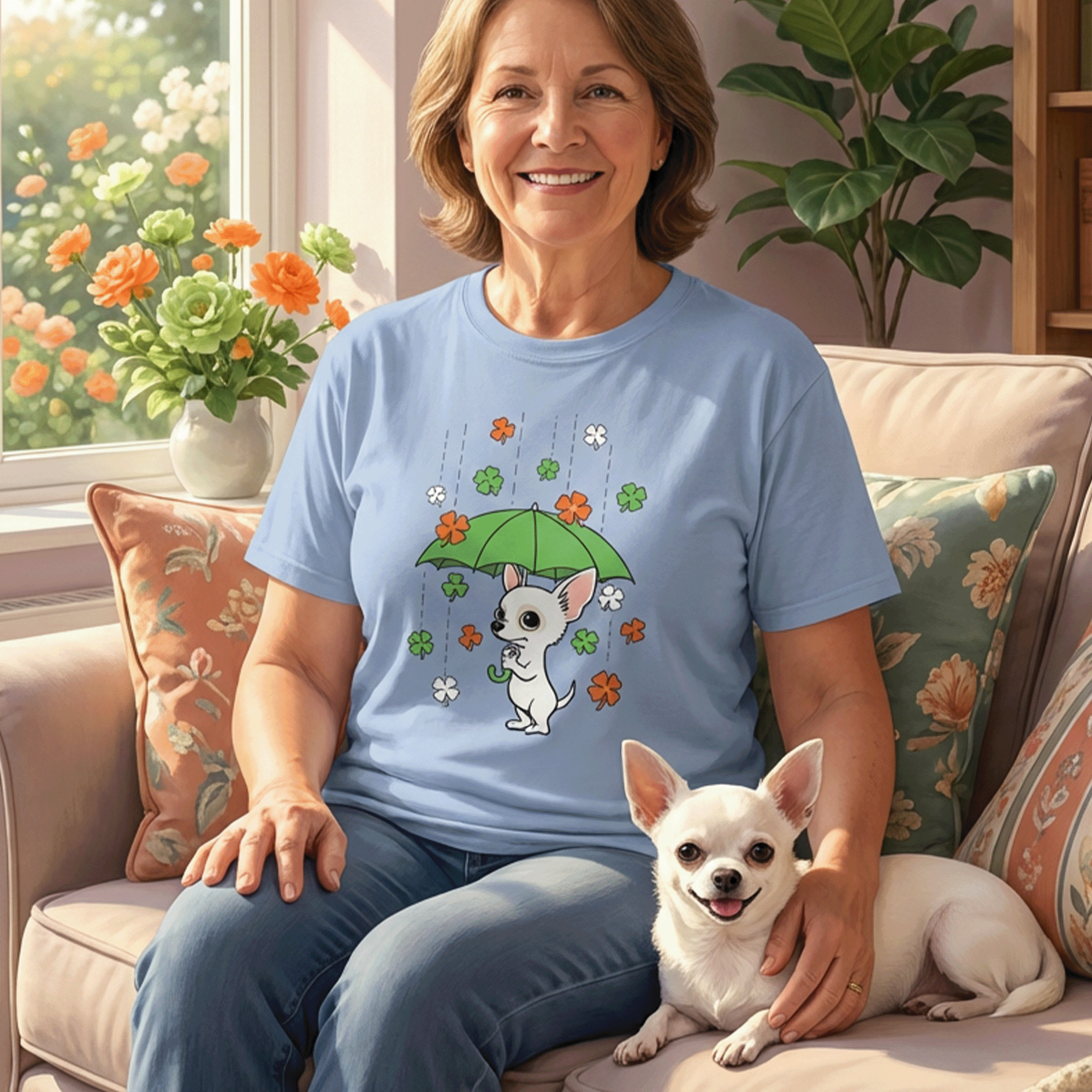 Shamrock rain Chihuaha tee 6.png
