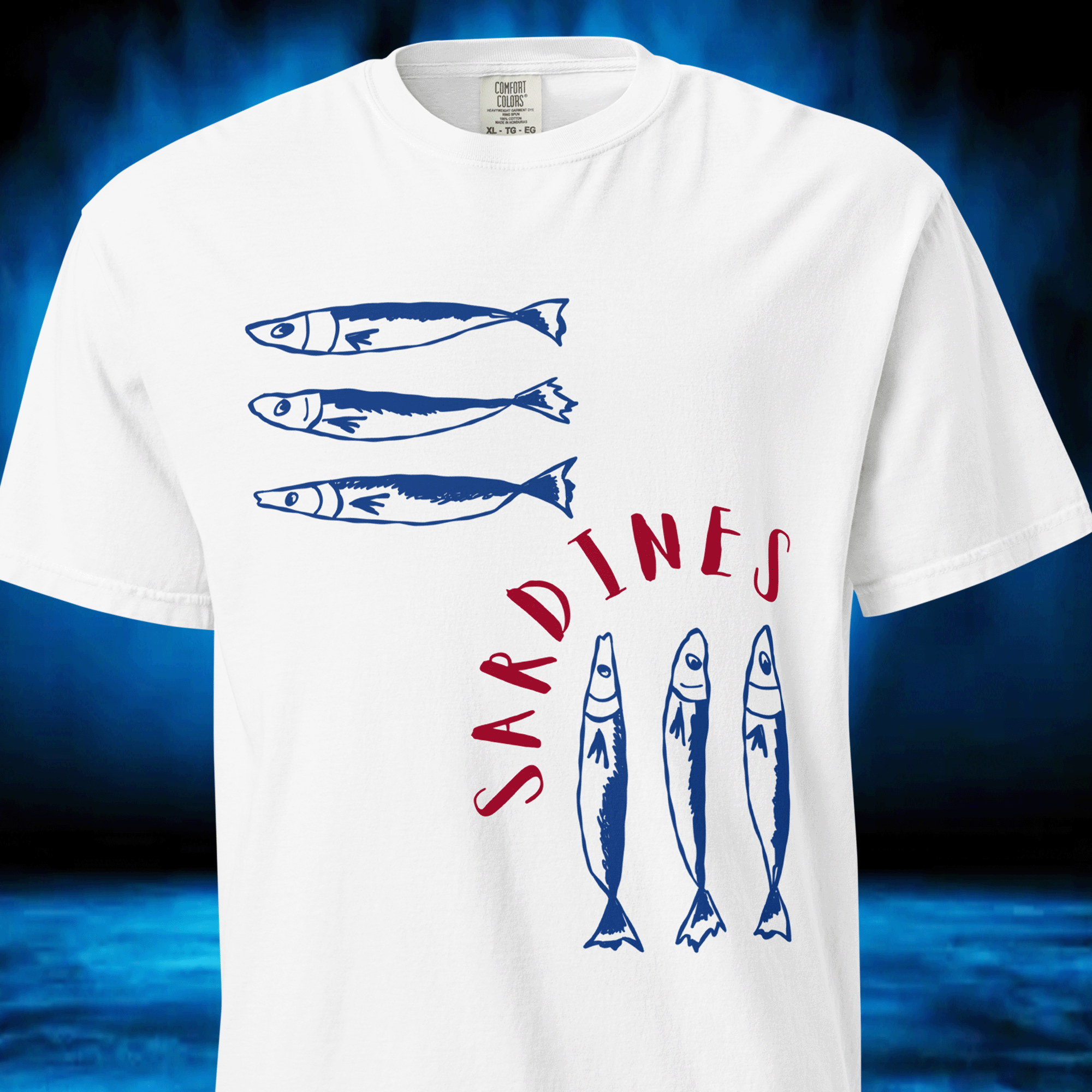 Sardines Unisex Garment-dyed T-shirt