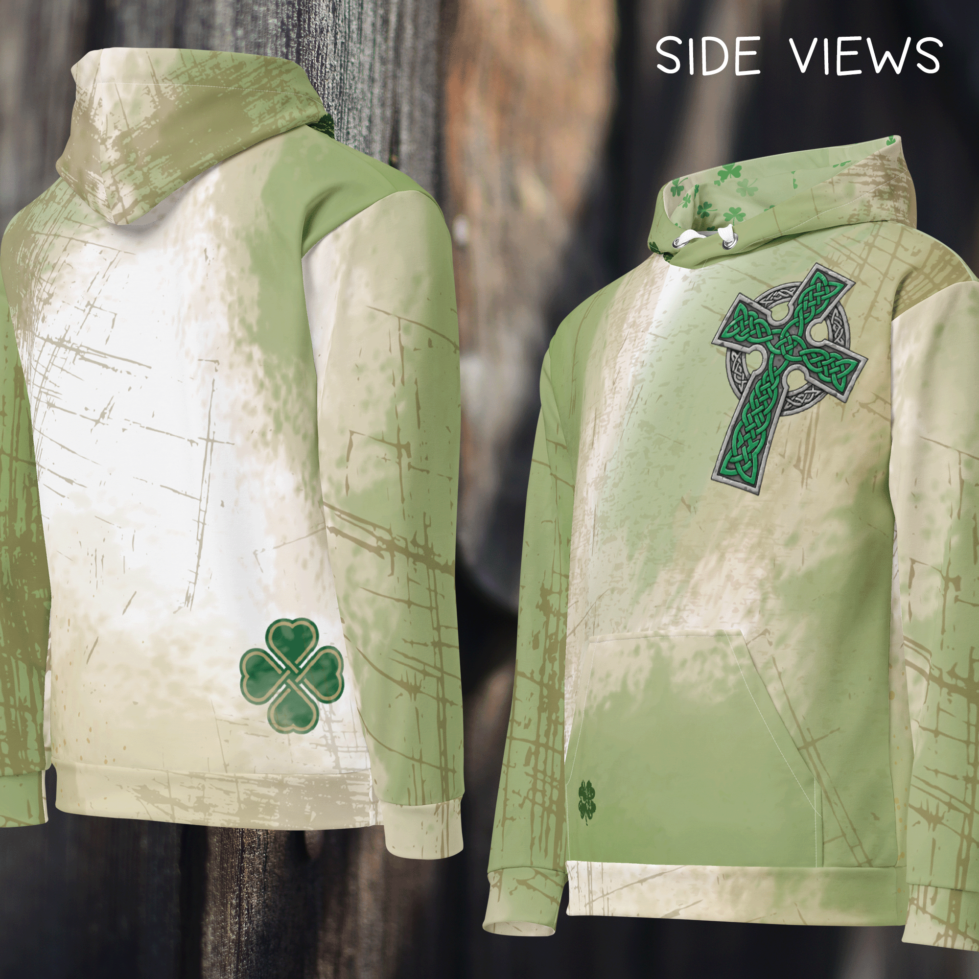 Celtic Cross Irish Hoodie