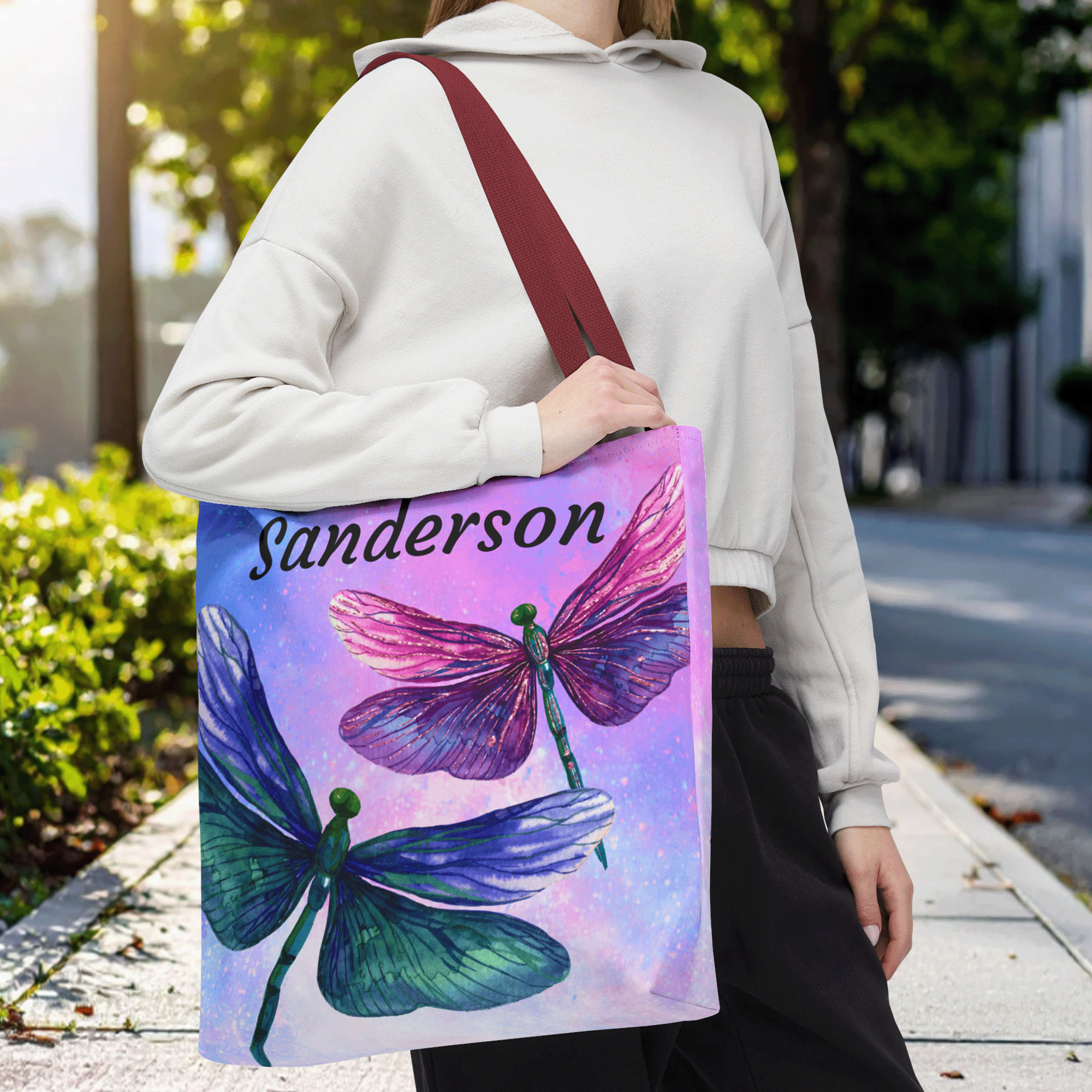 Personalized Dragonfly Tote Bag