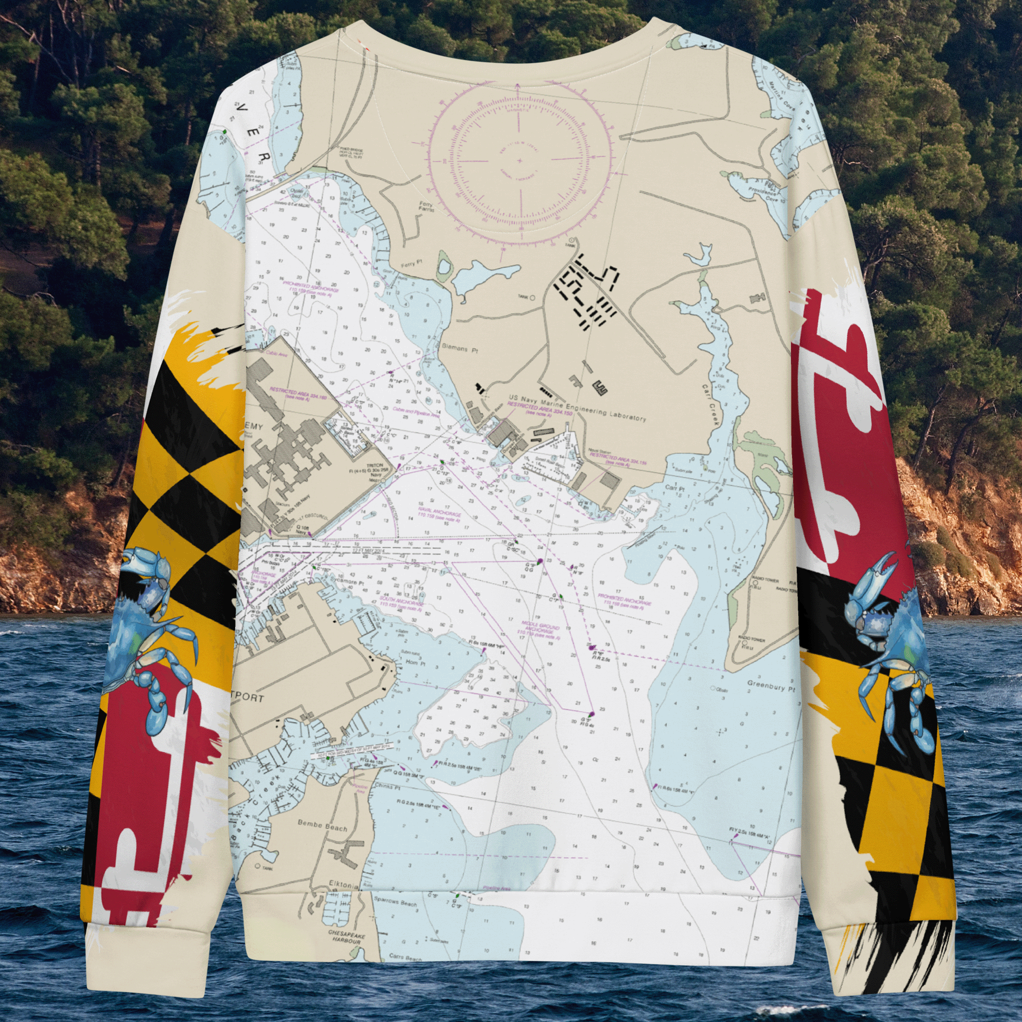 Chesapeake Bay Annapolis Maryland Crewneck Sweatshirt