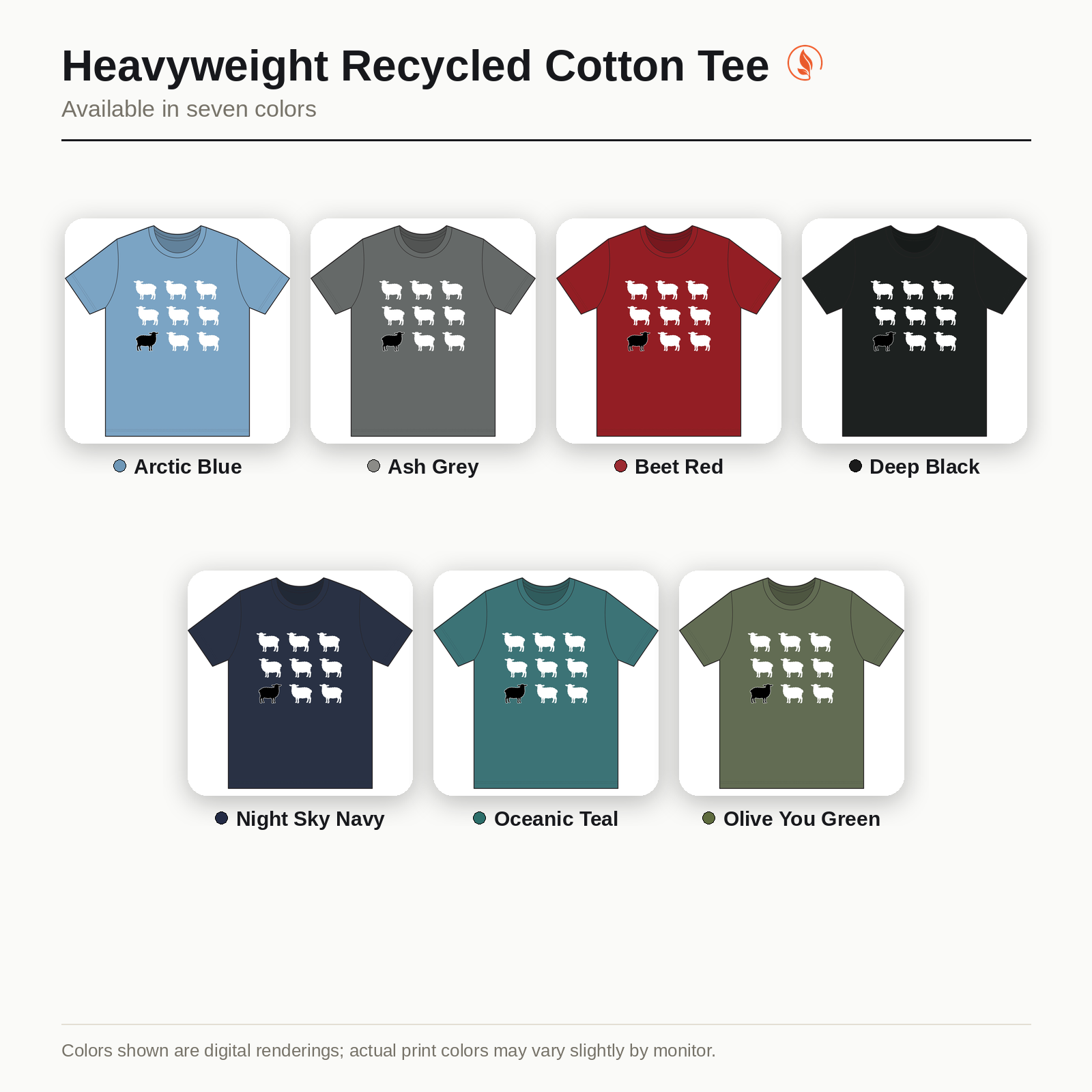 Orange Rabbit Color tee guide