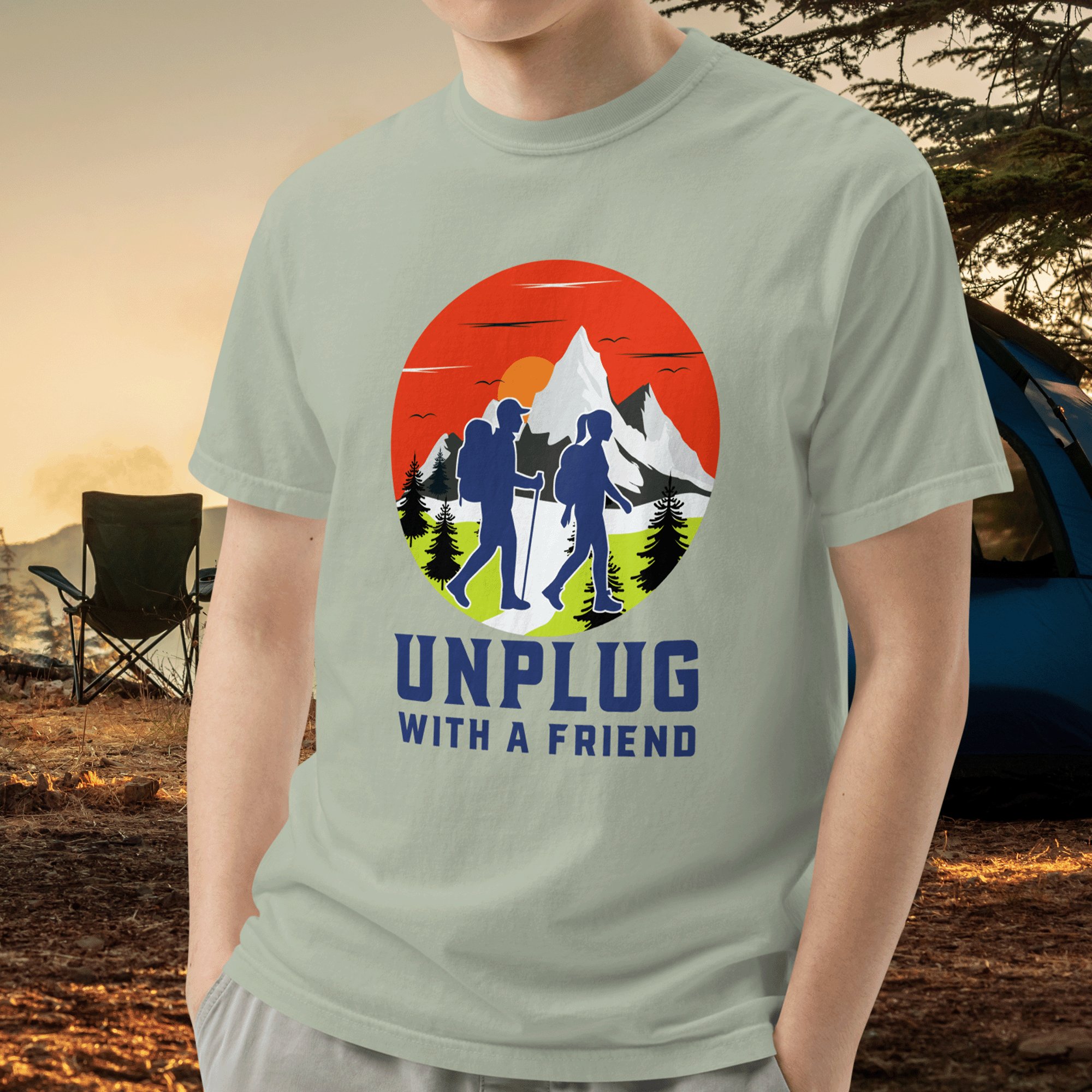 Unplug with a Friend Hiking T-shirt