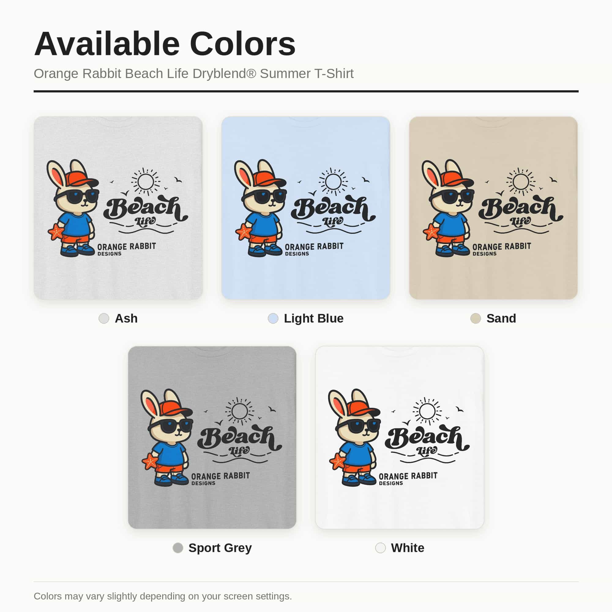 Orange Rabbit color chart
